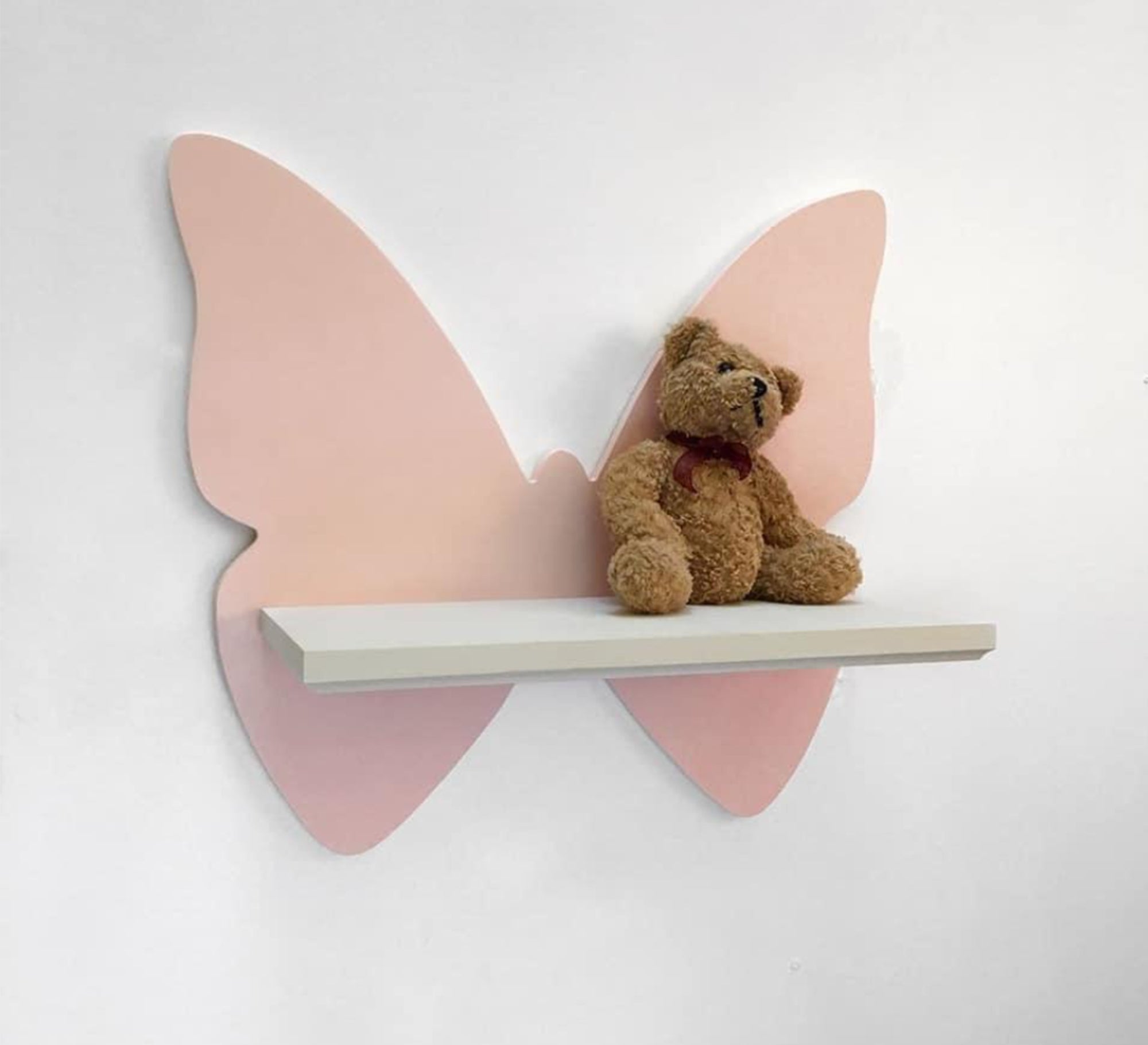 White and Pink MDF Shelf - Vitrine Furniture - Décor