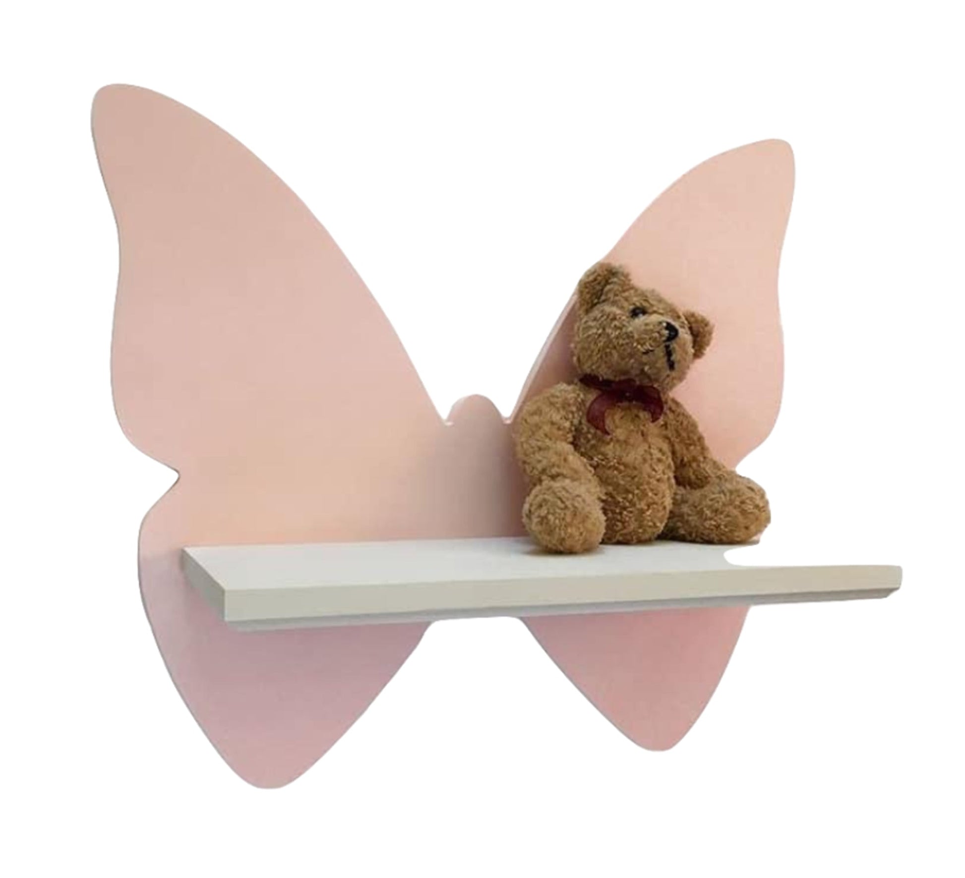 White and Pink MDF Shelf - Vitrine Furniture - Décor