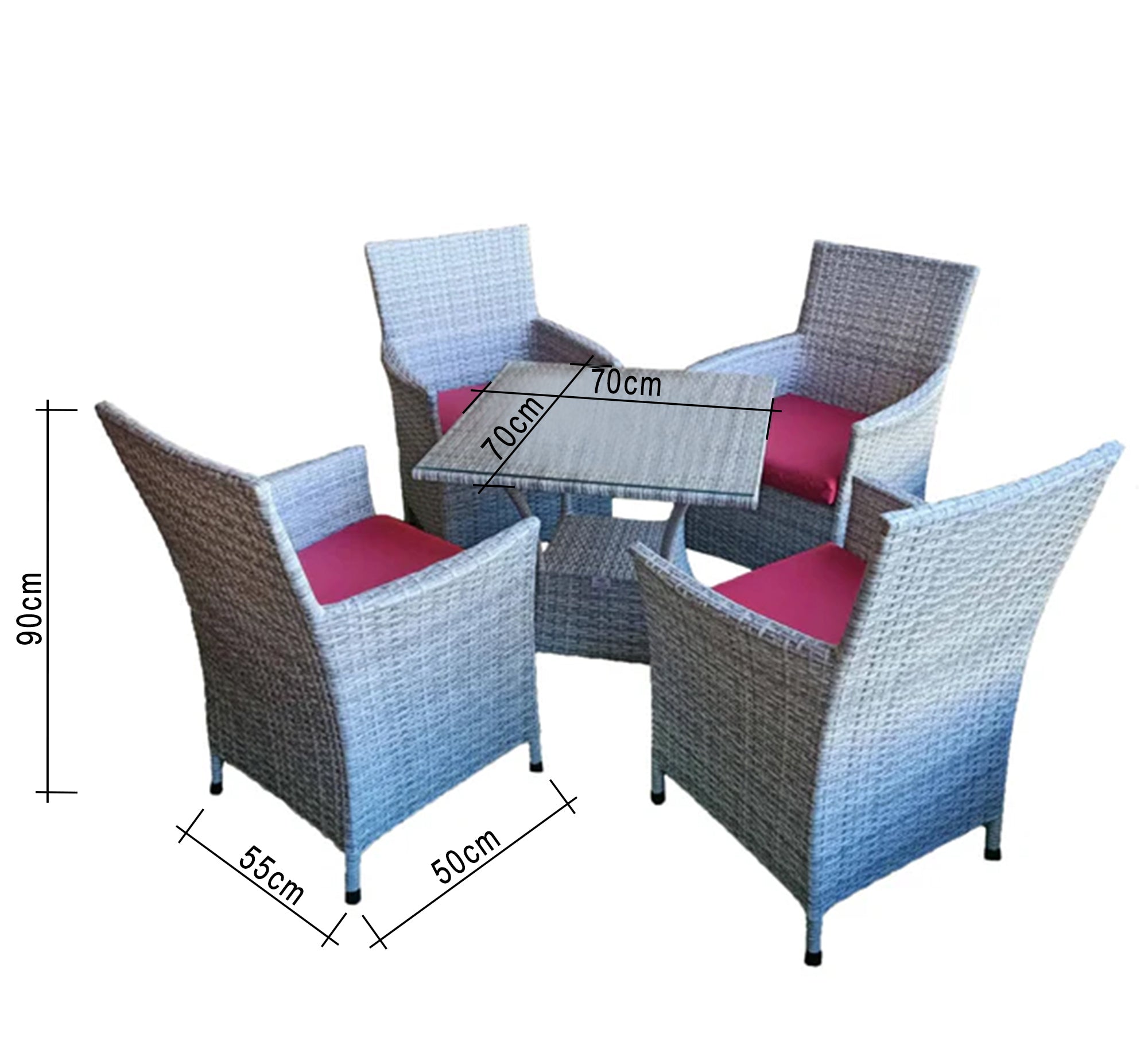 White and pink outdoor seating set - Vitrine Furniture - Outdoor Products