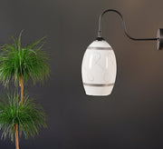 White and silver metal and glass pendant lamp - Vitrine Furniture - Lighting