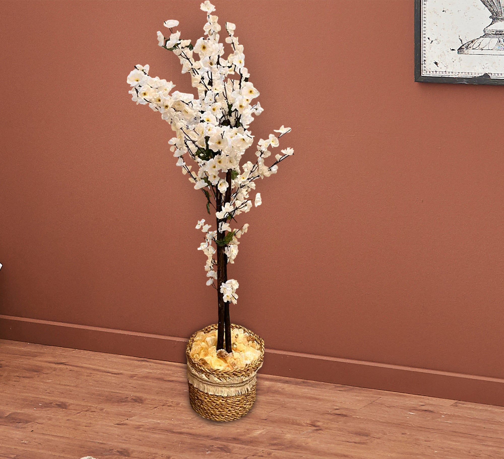 White artificial rose - Vitrine Furniture - Décor