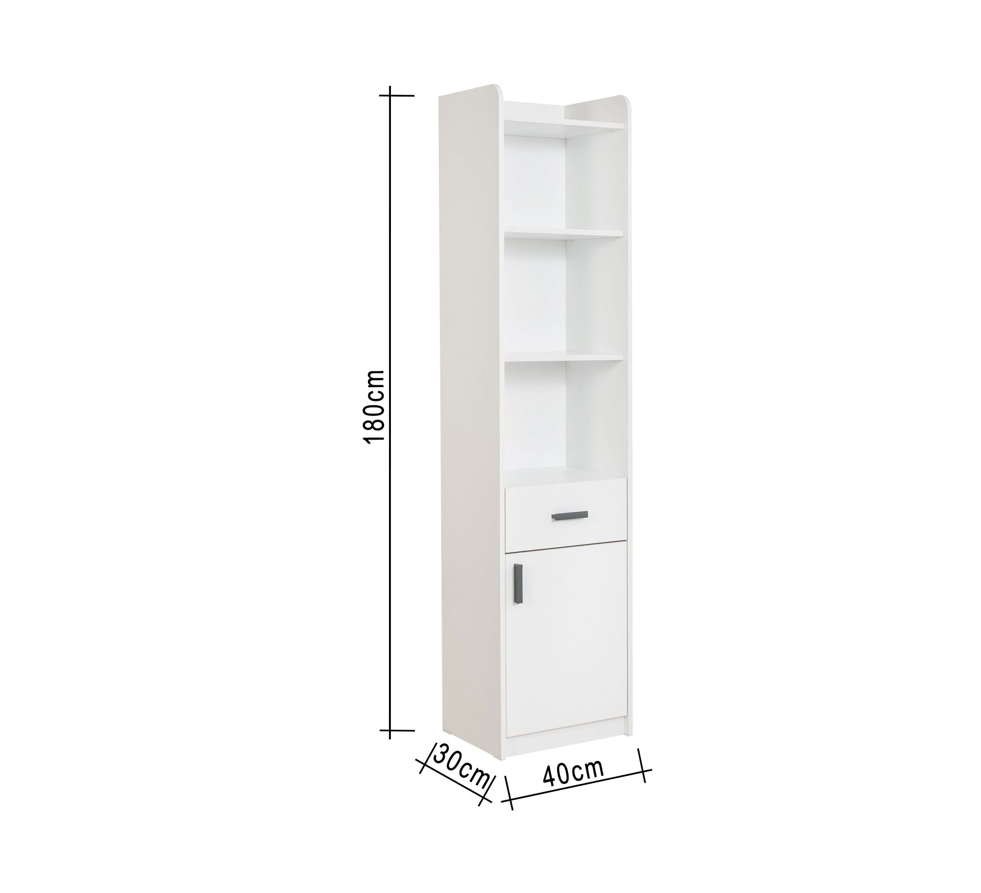 White bathroom cabinet with unique design - Vitrine Furniture - Furniture