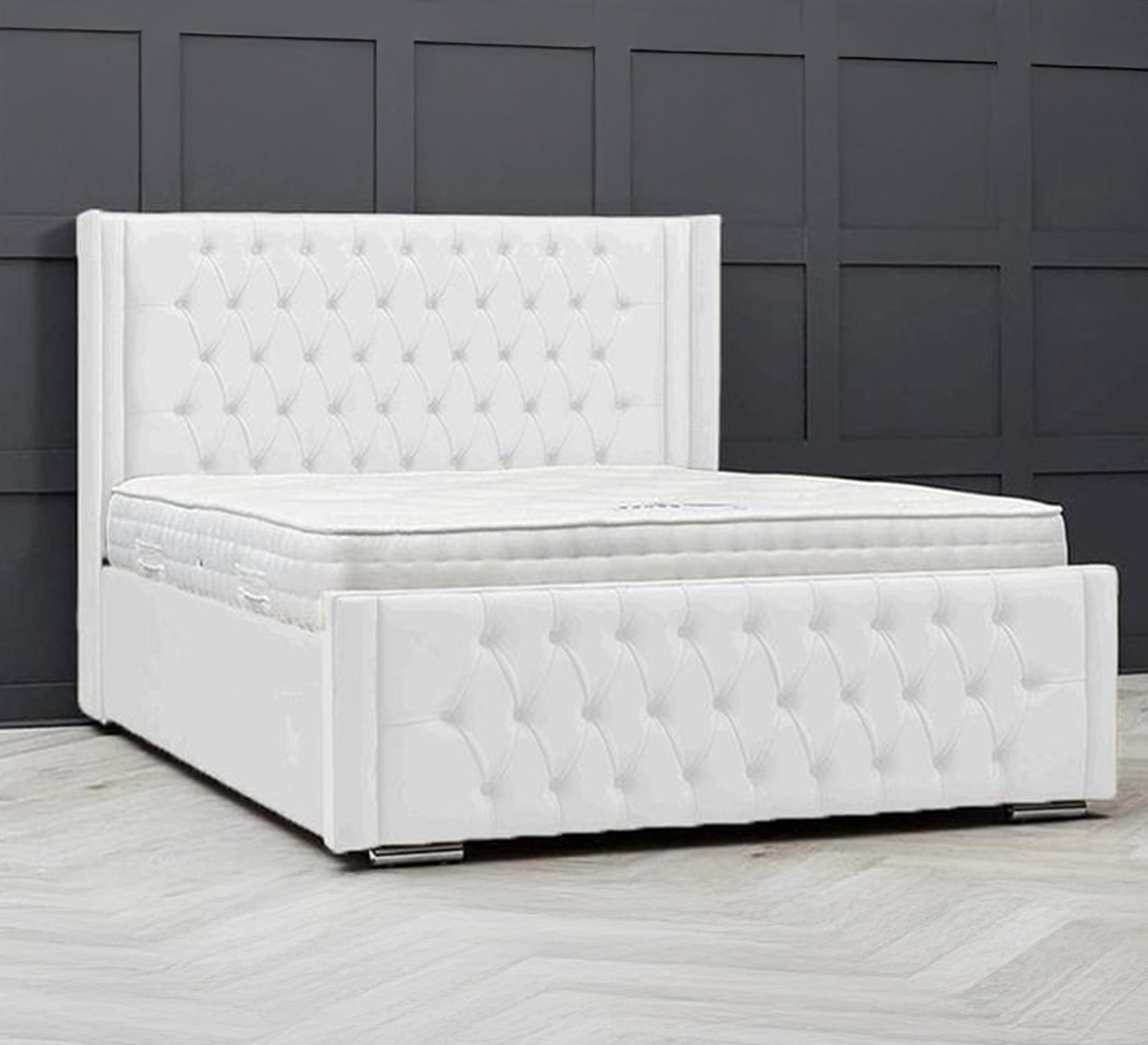White bed with a royal design - Vitrine Furniture - Furniture