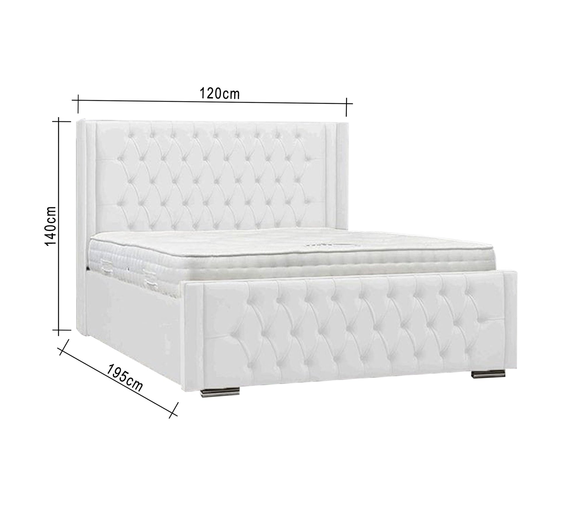 White bed with a royal design - Vitrine Furniture - Furniture