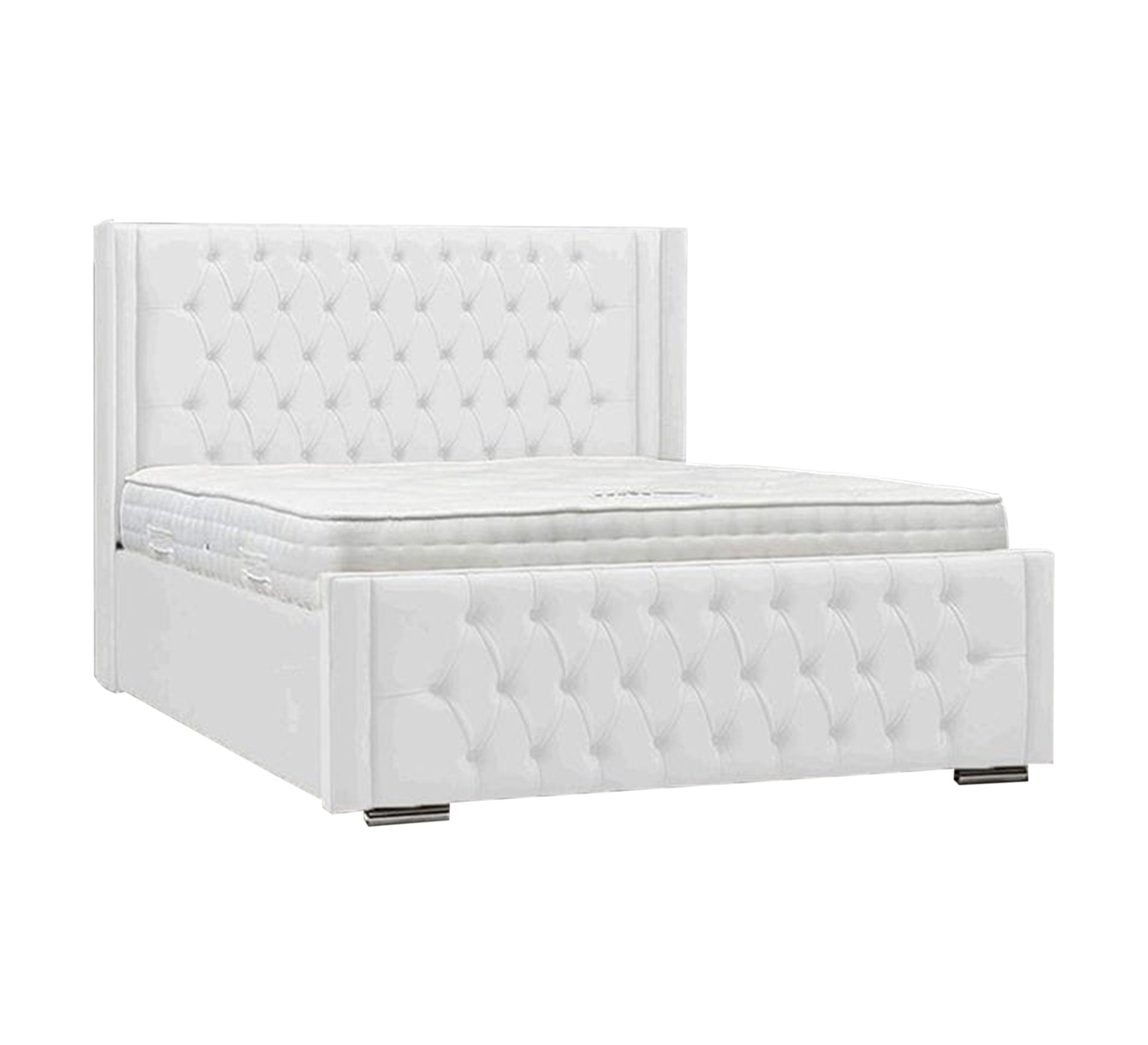 White bed with a royal design - Vitrine Furniture - Furniture