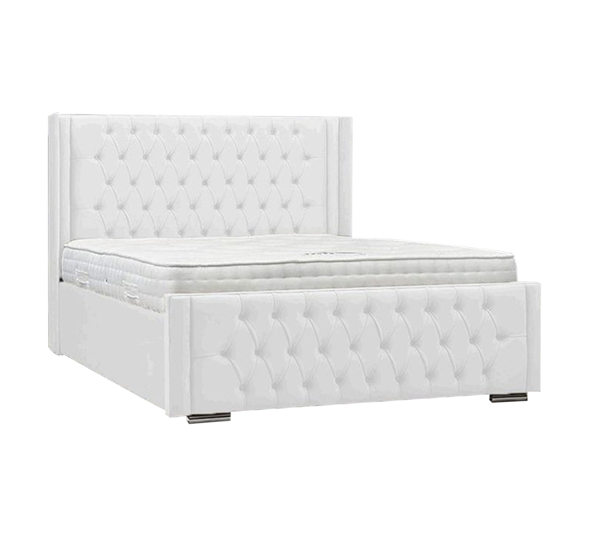 White bed with a royal design - Vitrine Furniture - Furniture
