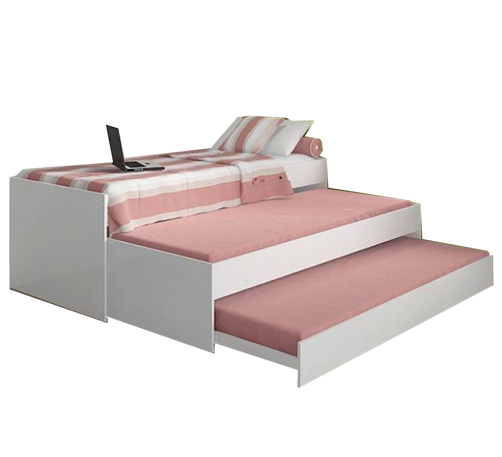 White bed with hidden storage, practical and space - saving - Vitrine Furniture - Furniture
