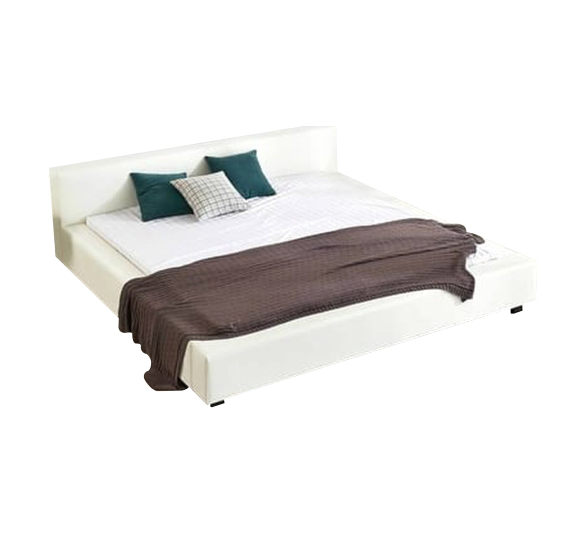 White bed with low back - Vitrine Furniture - Furniture