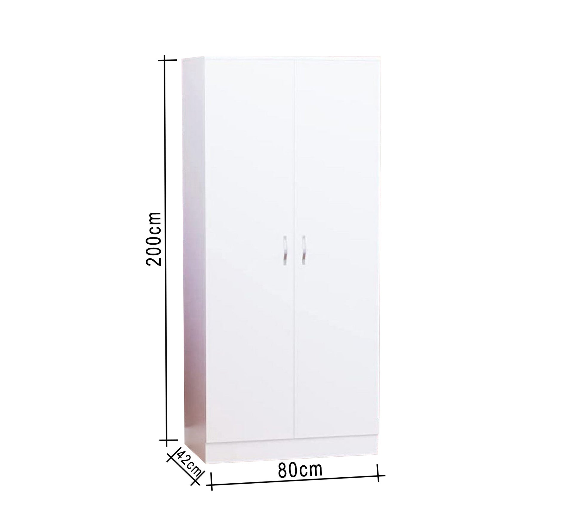 White bedroom wardrobe with two doors - Vitrine Furniture - Furniture