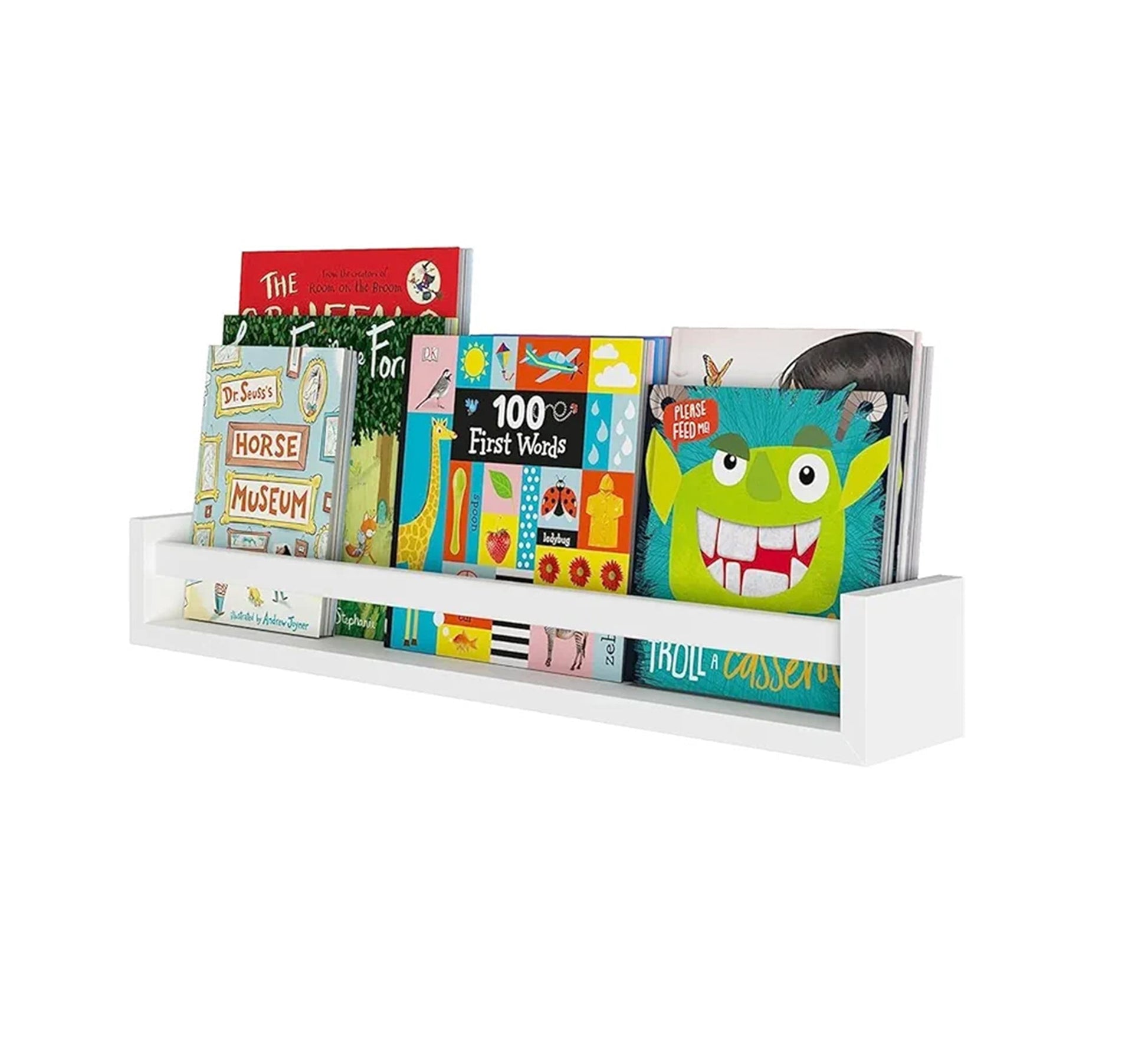 White Book Holder Shelf - Vitrine Furniture - Furniture