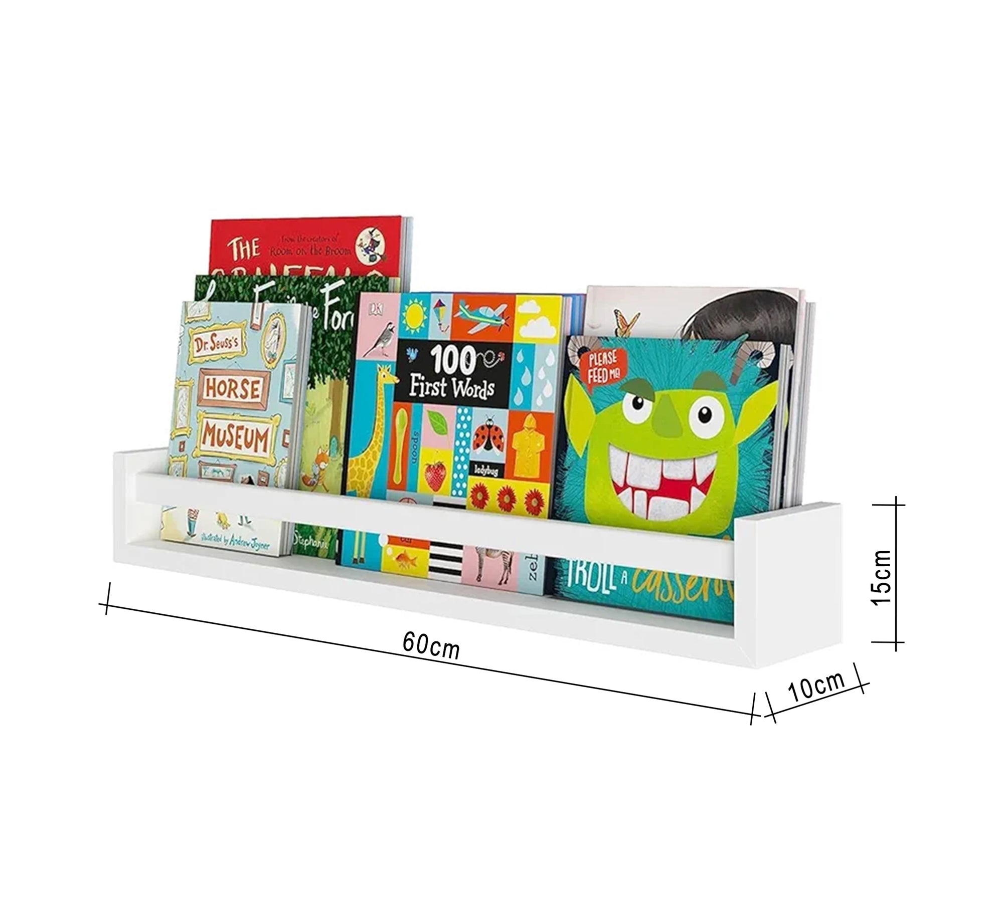 White Book Holder Shelf - Vitrine Furniture - Furniture