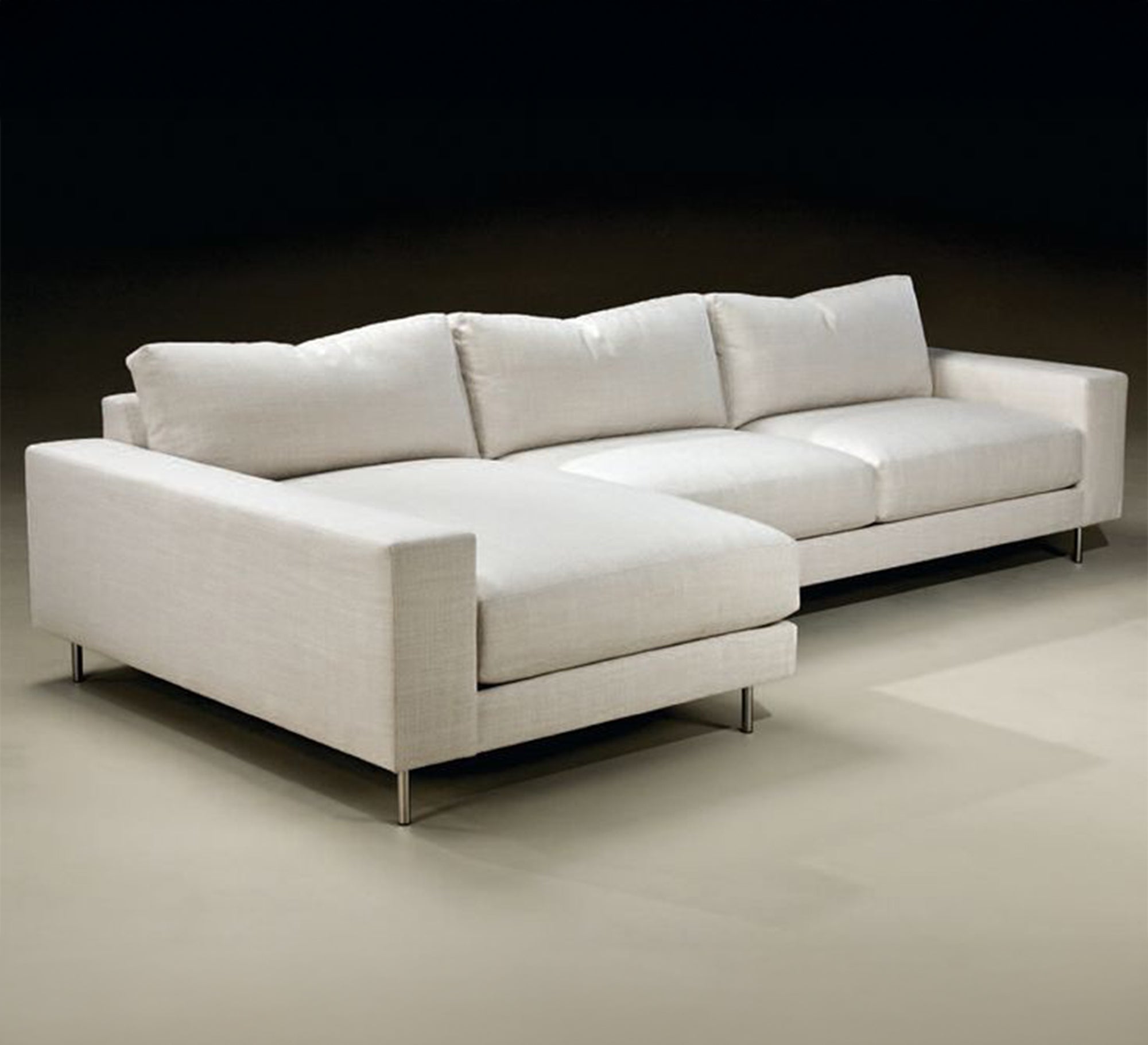 White corner sofa with clean, sharp lines - Vitrine Furniture - Furniture