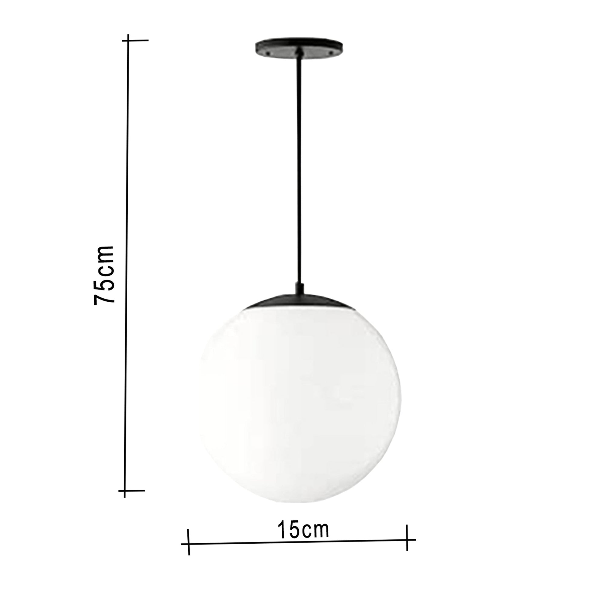 White crystal ball pendant - Vitrine Furniture - Lighting