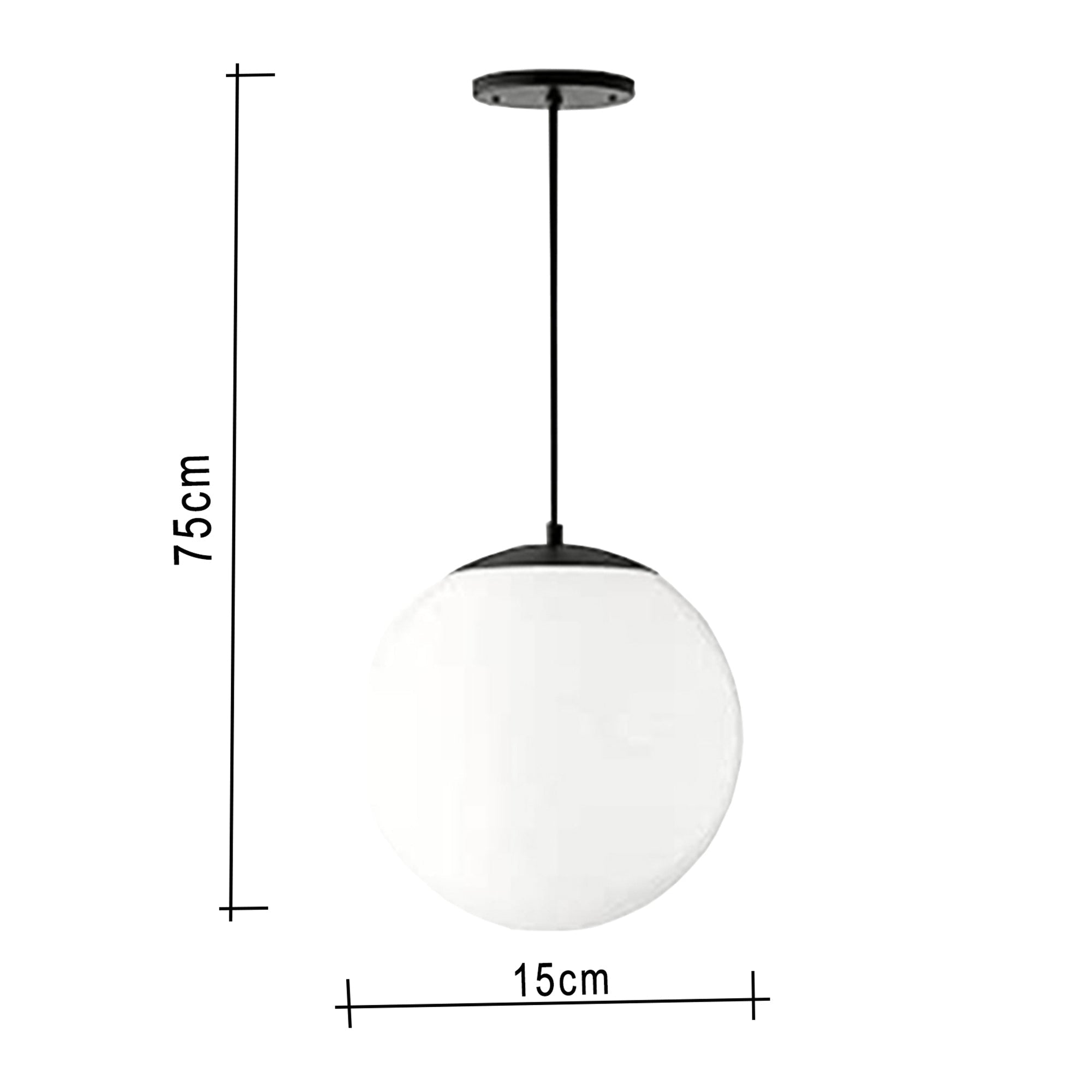 White crystal ball pendant - Vitrine Furniture - Lighting