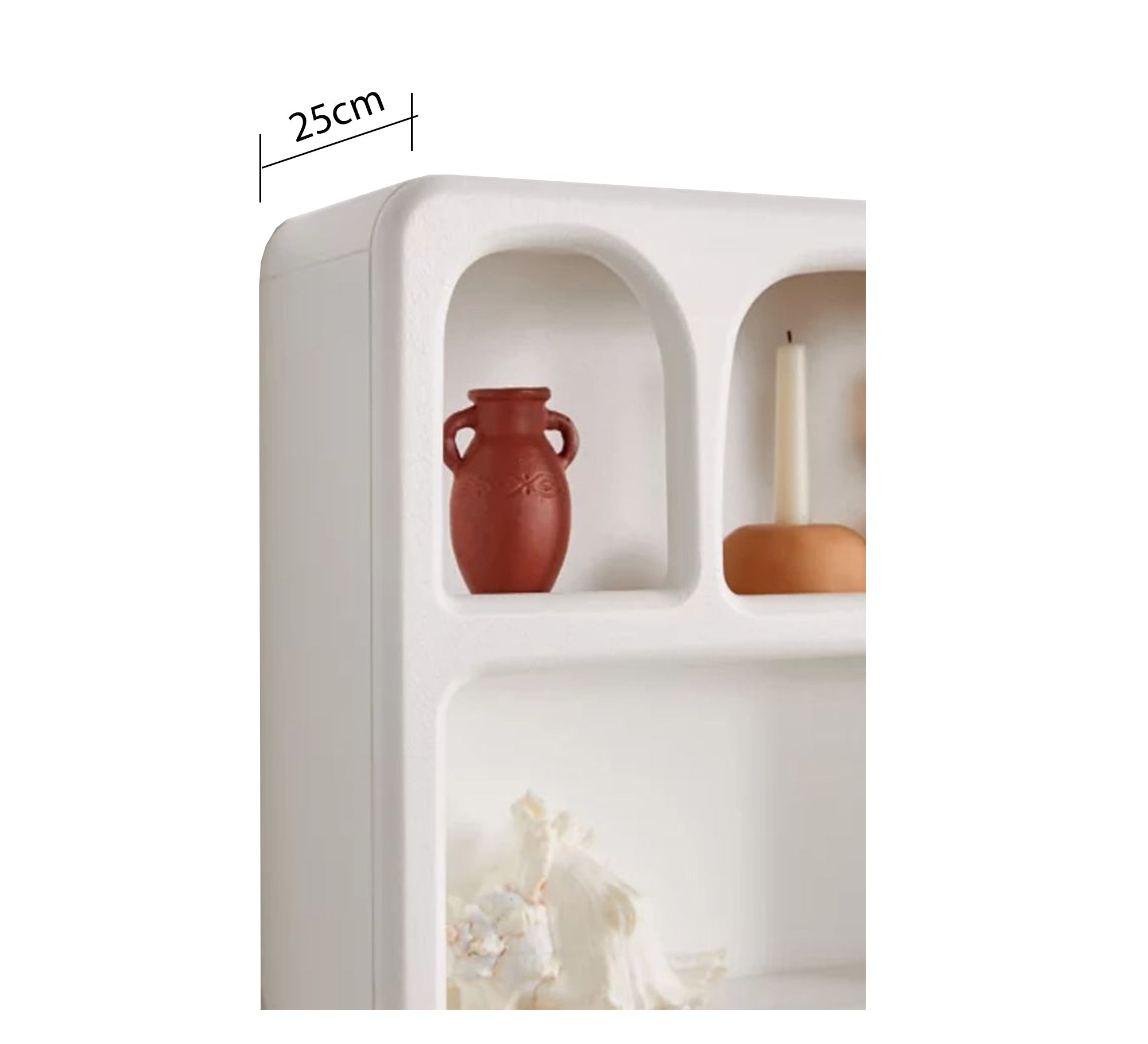 White decorative wall shelf - Vitrine Furniture - Furniture