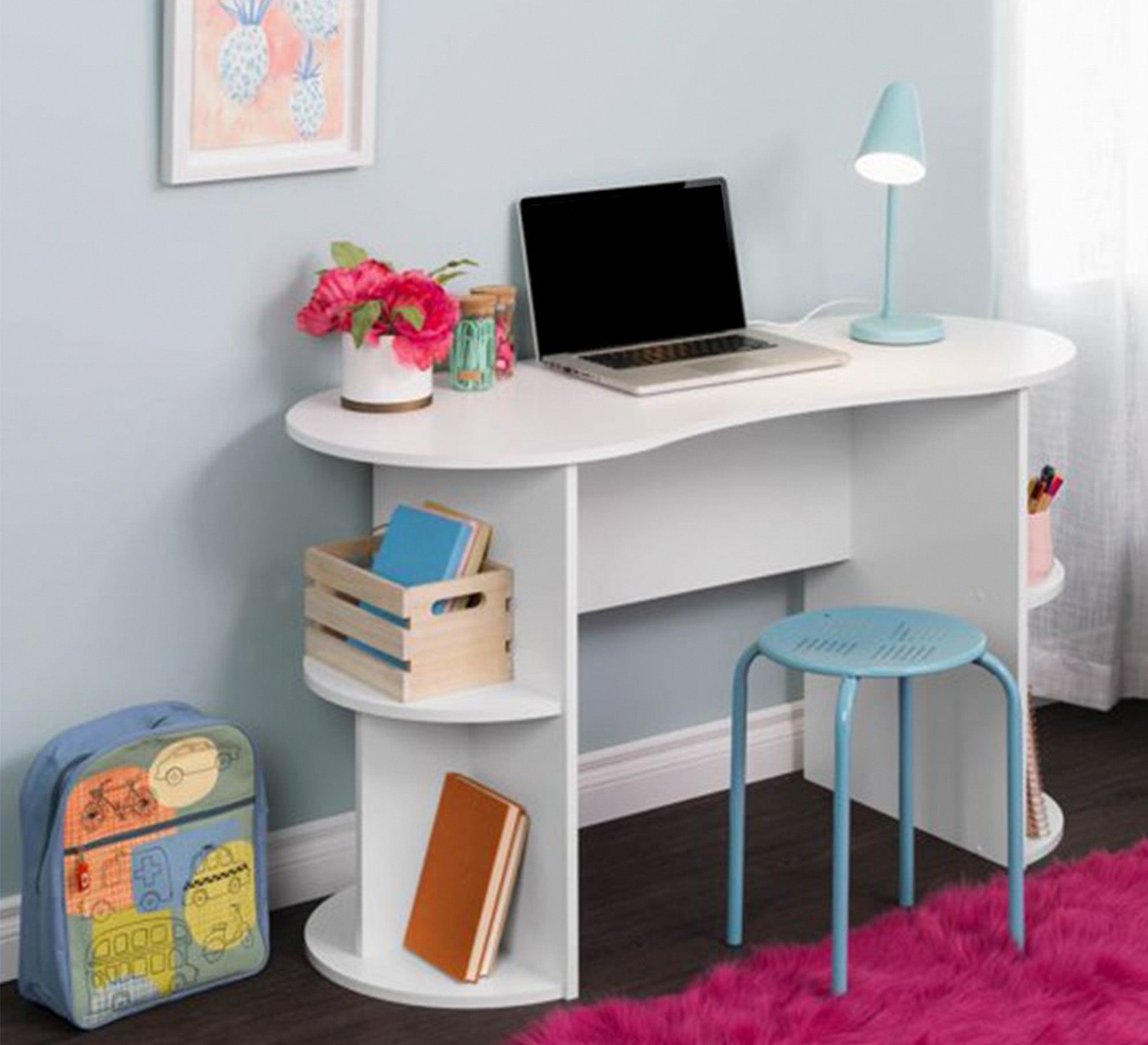White desk in unique design - Vitrine Furniture - Kids Rooms