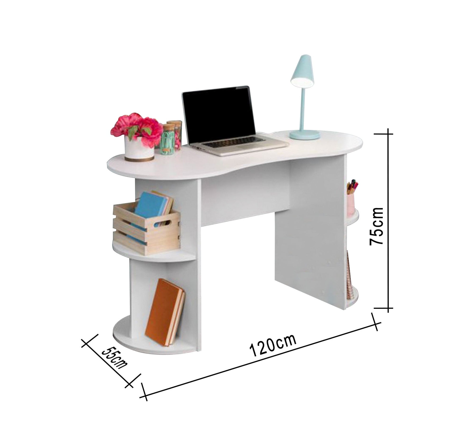 White desk in unique design - Vitrine Furniture - Kids Rooms