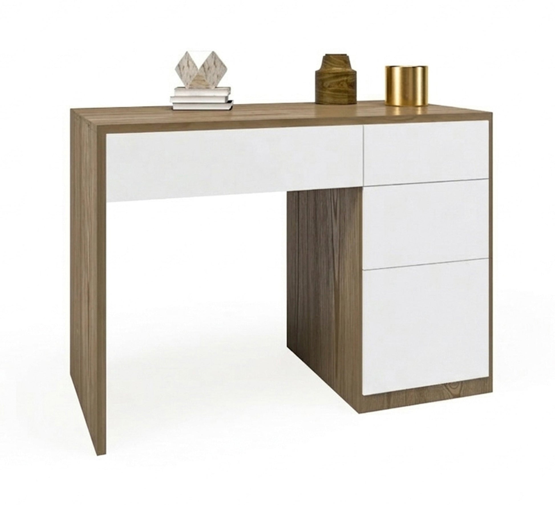 White desk with open - touch drawers - Vitrine Furniture - Desks