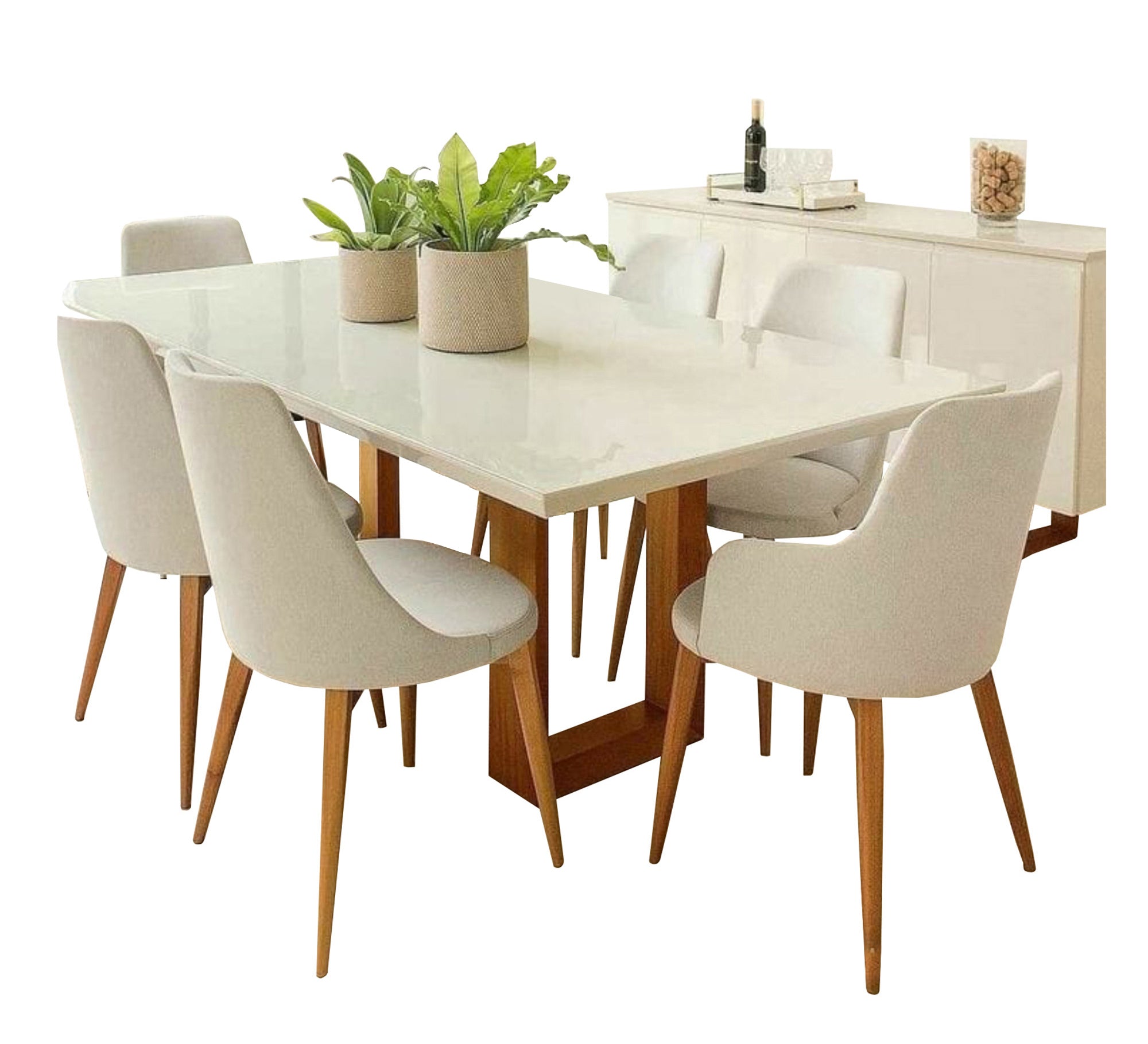 White dining table - Vitrine Furniture - Furniture