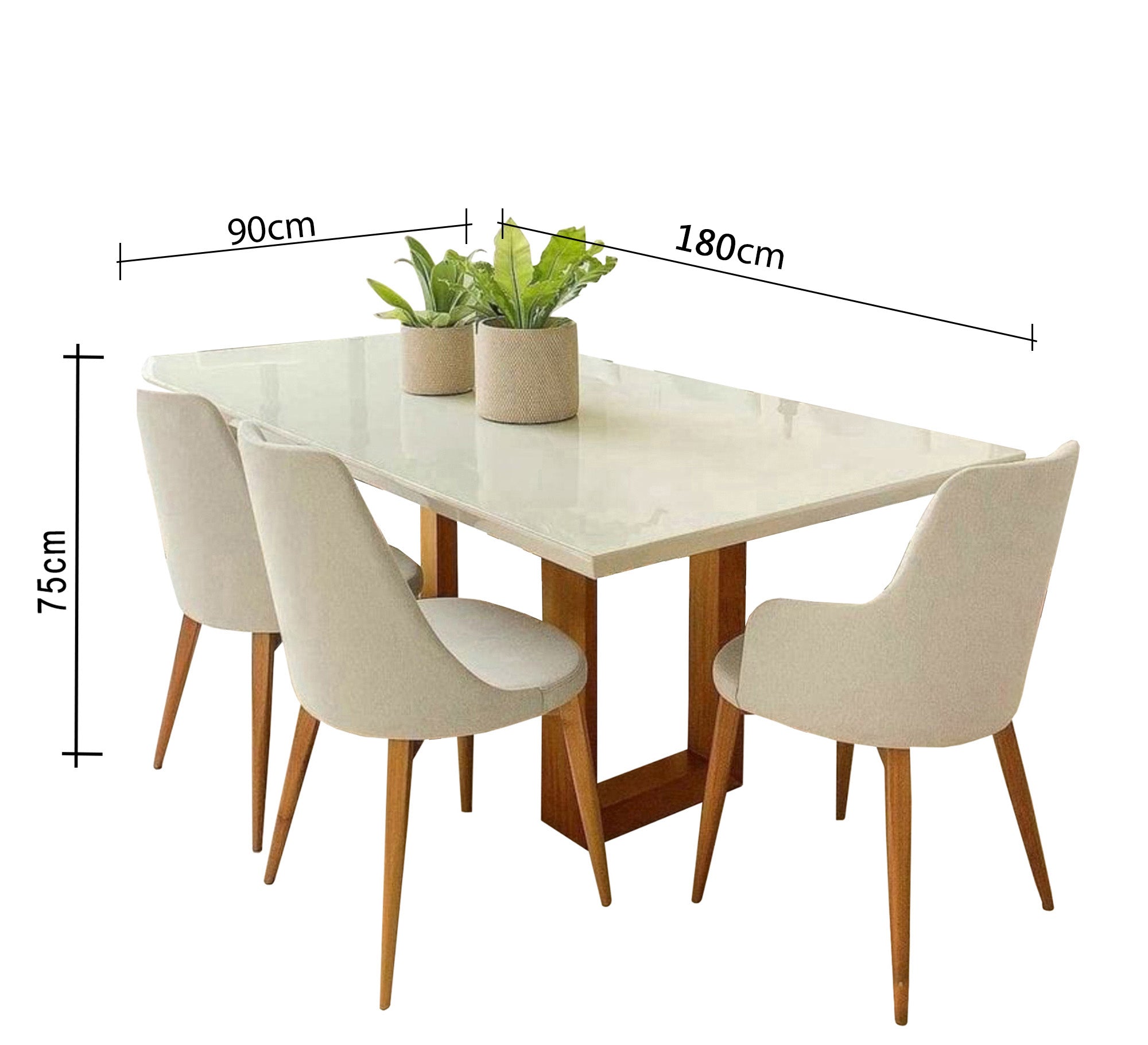 White dining table - Vitrine Furniture - Furniture