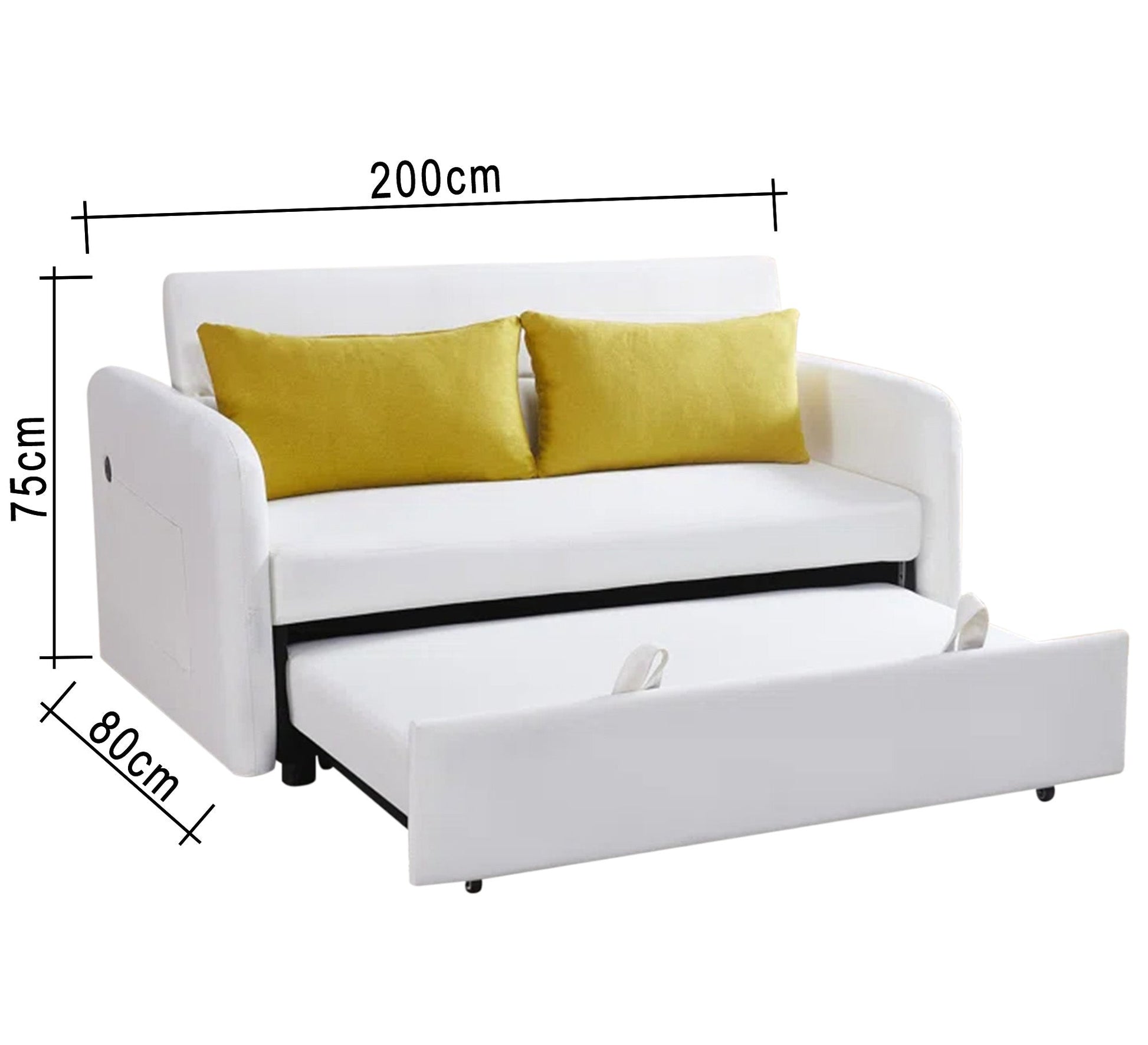 White double sofa bed - Vitrine Furniture - Furniture