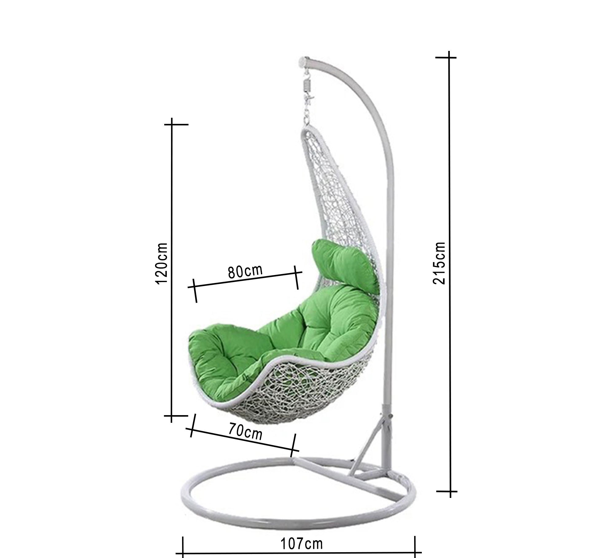 White half moon swing chair - Vitrine Furniture - Outdoor Products