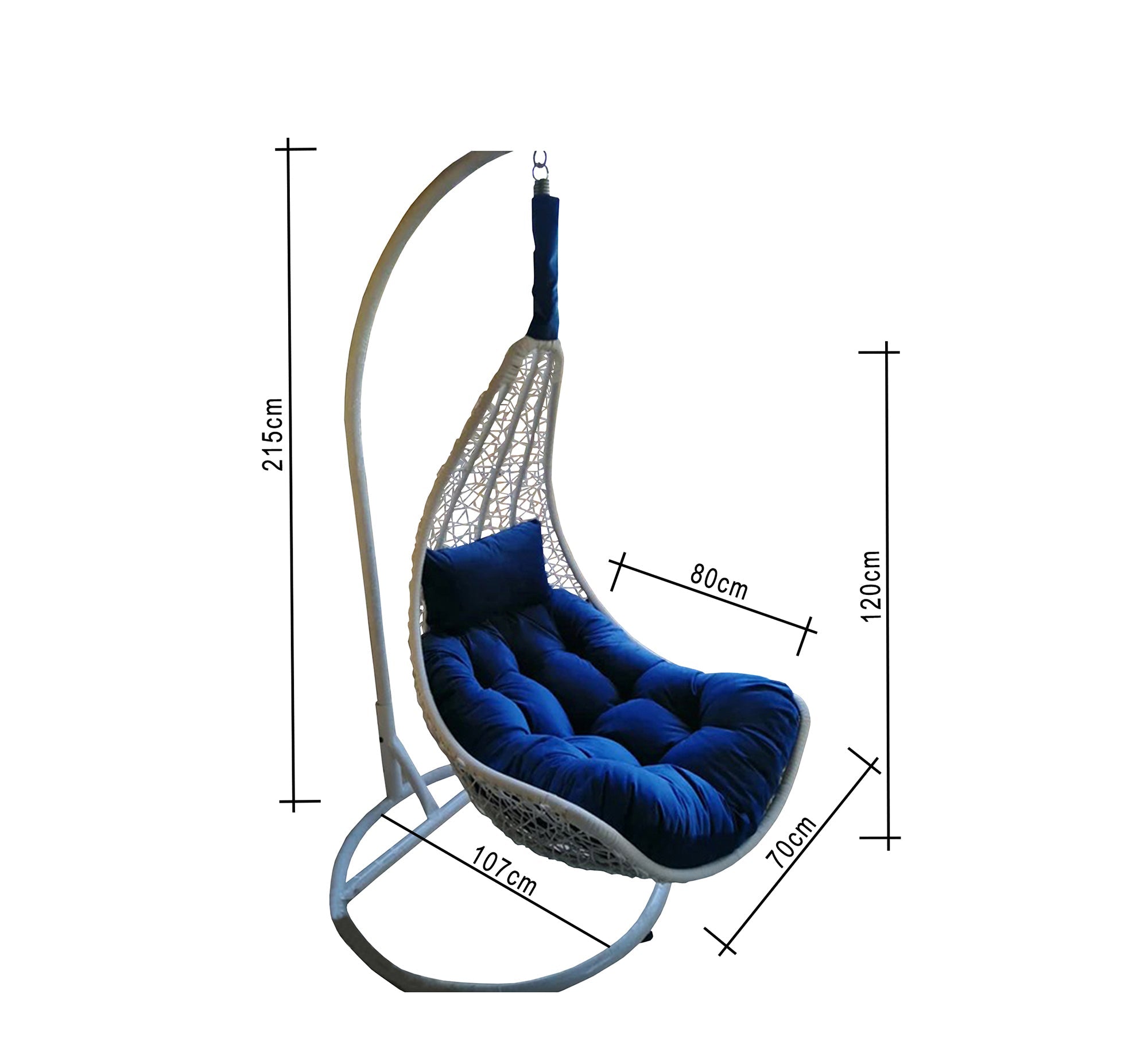 White half moon swing - Vitrine Furniture - Outdoor Products