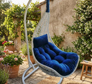 White half moon swing - Vitrine Furniture - Outdoor Swings and hanging chairs