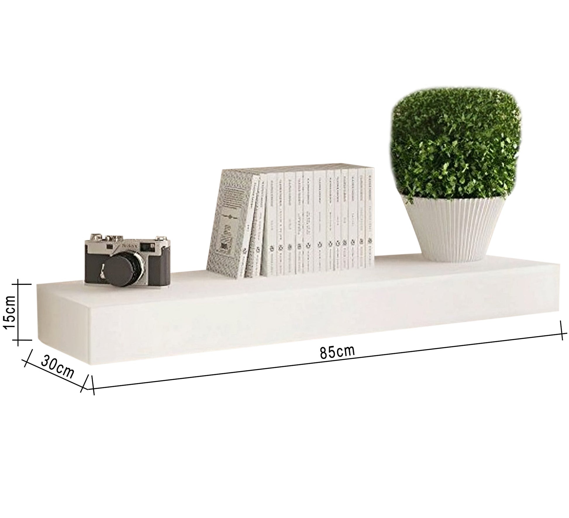 White hanging shelf for decorative items - Vitrine Furniture - Décor