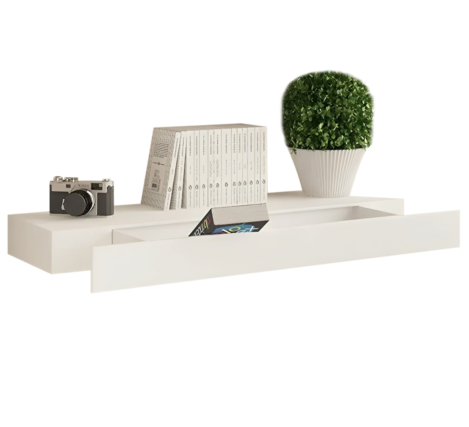 White hanging shelf for decorative items - Vitrine Furniture - Décor