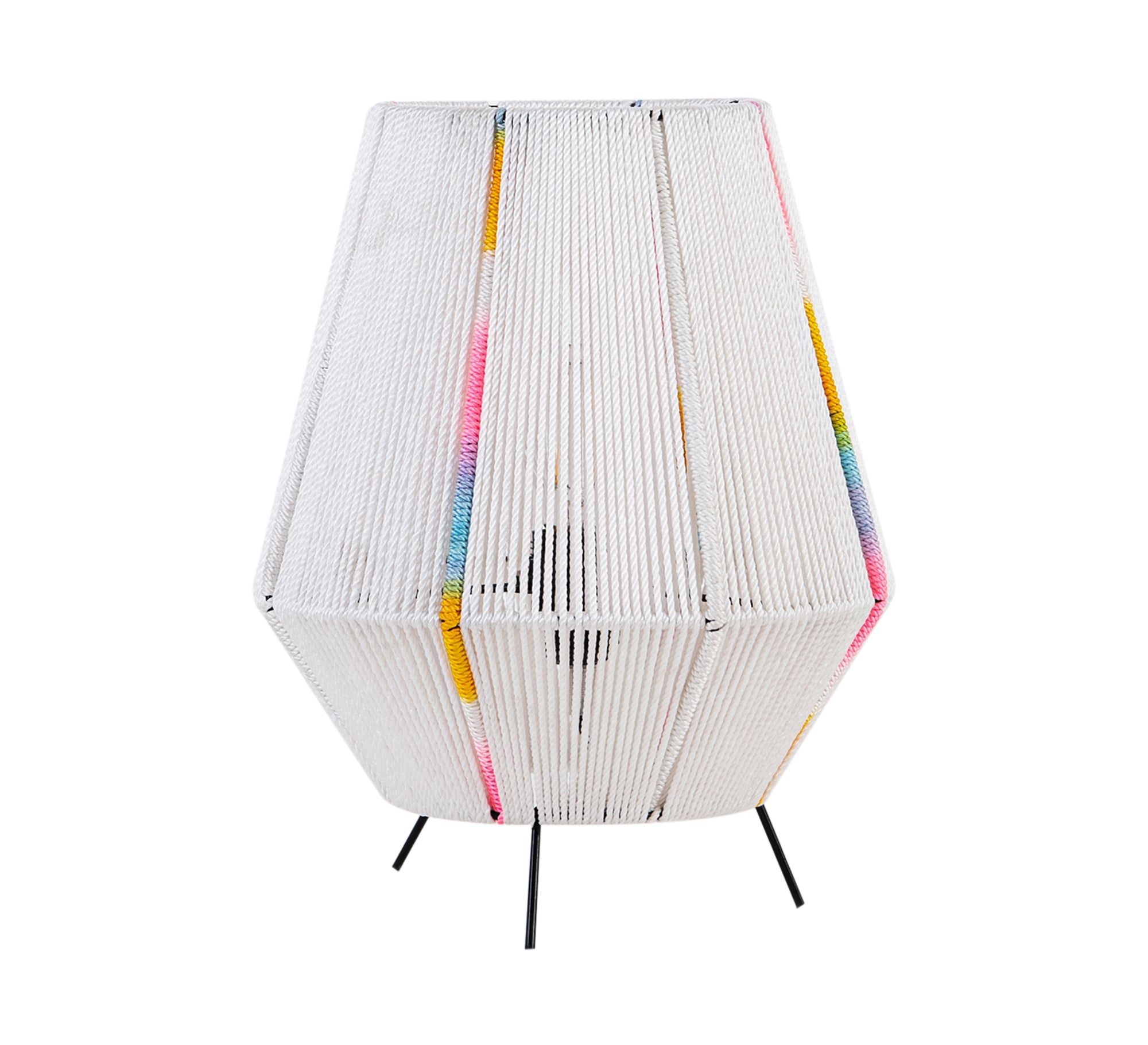 White lampshade with colored threads - Vitrine Furniture - Lighting