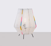 White lampshade with colored threads - Vitrine Furniture - Lighting