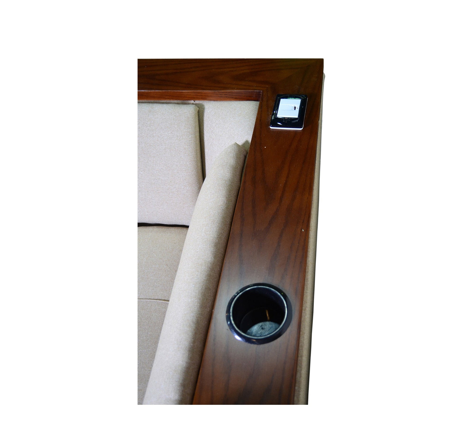 white living room corner with a chaise longue and a bed - Vitrine Furniture - L - shape sofa set