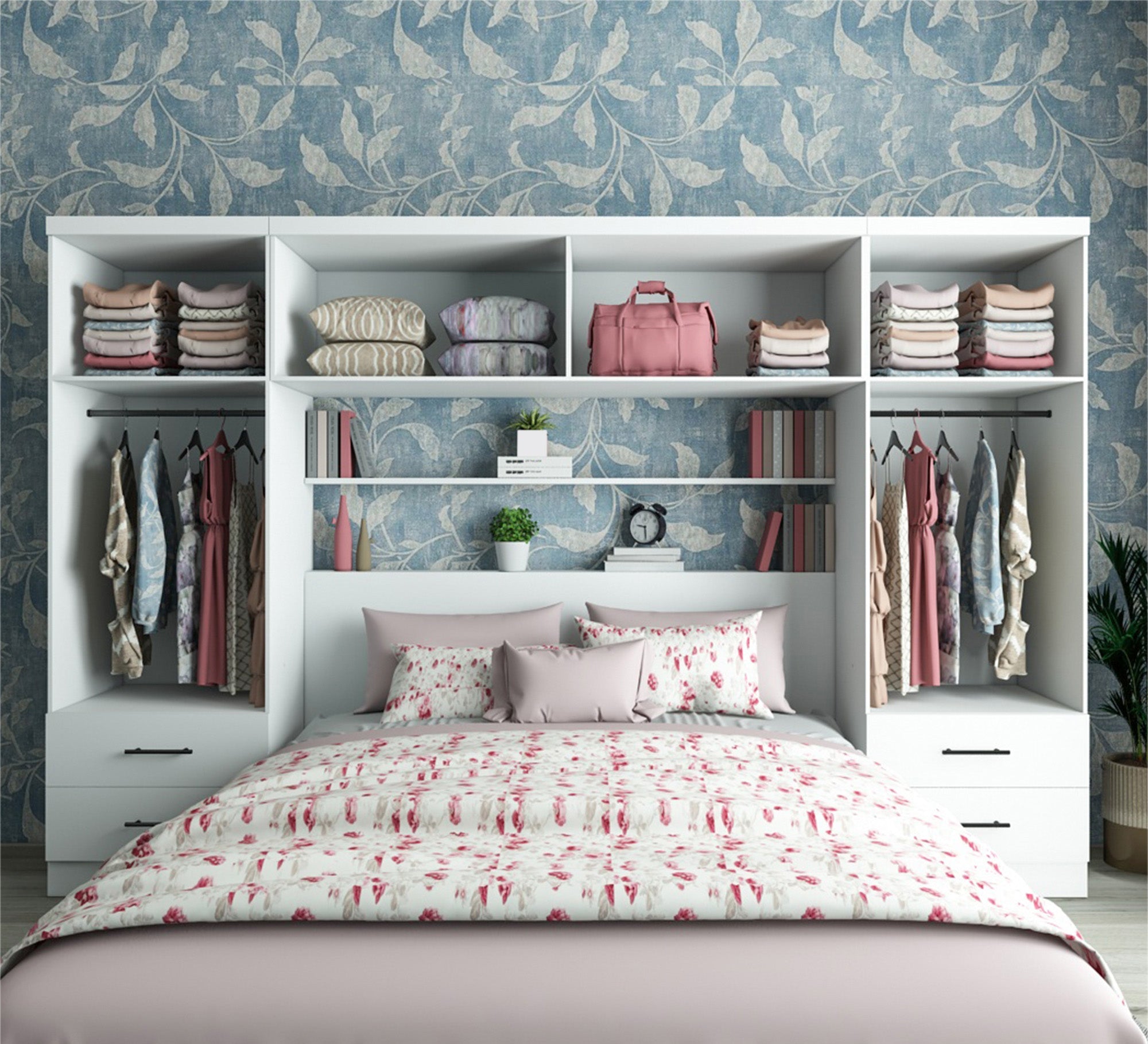 White Master Bedroom, Serene & Chic - Vitrine Furniture - Furniture