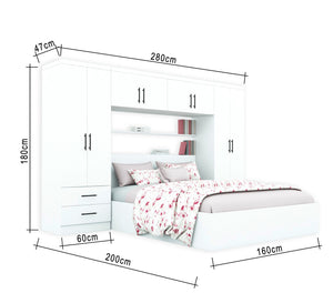 White Master Bedroom, Serene & Chic - Vitrine Furniture - Furniture