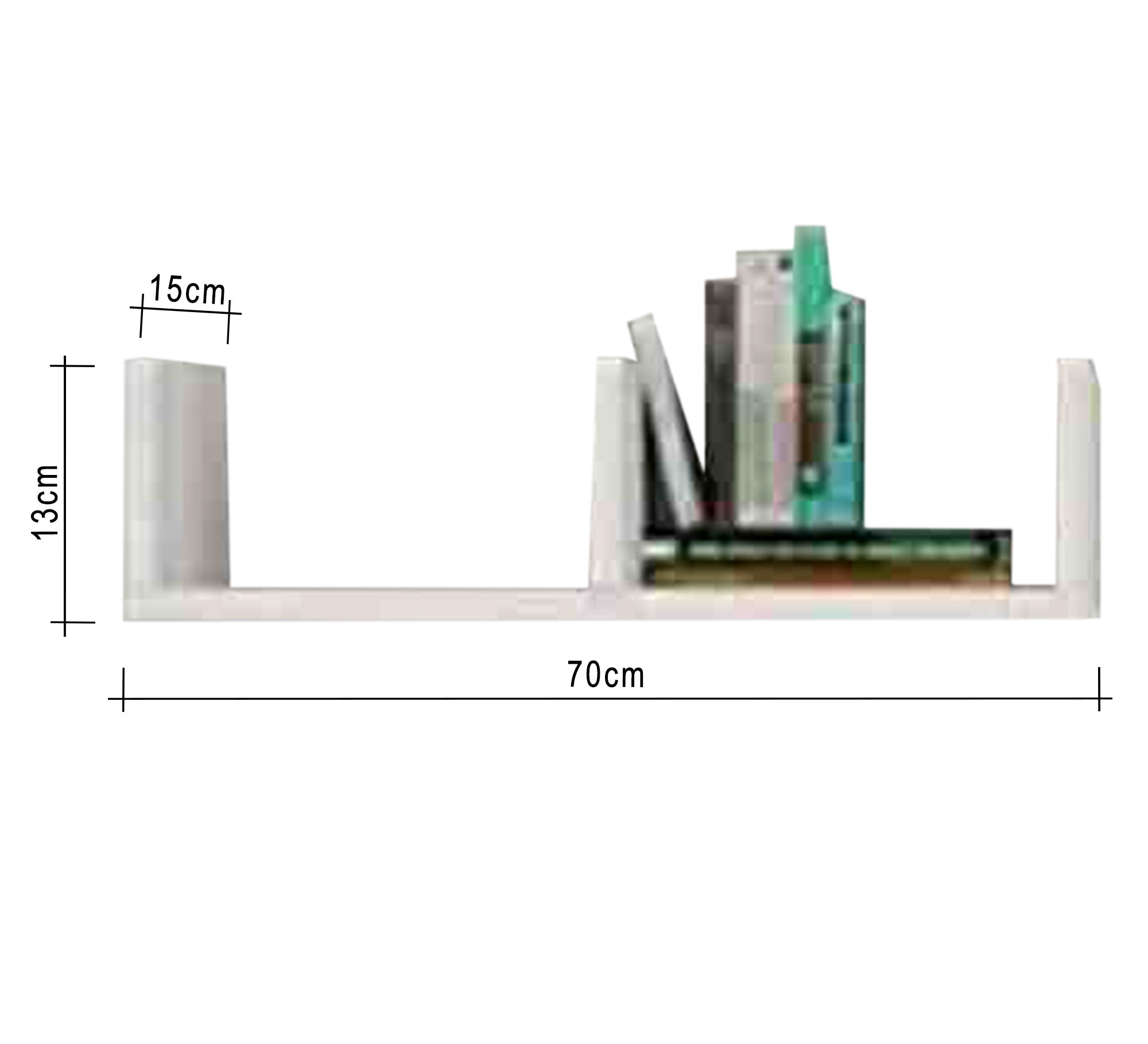 White MDF Wooden Wall Shelves - Vitrine Furniture - Décor