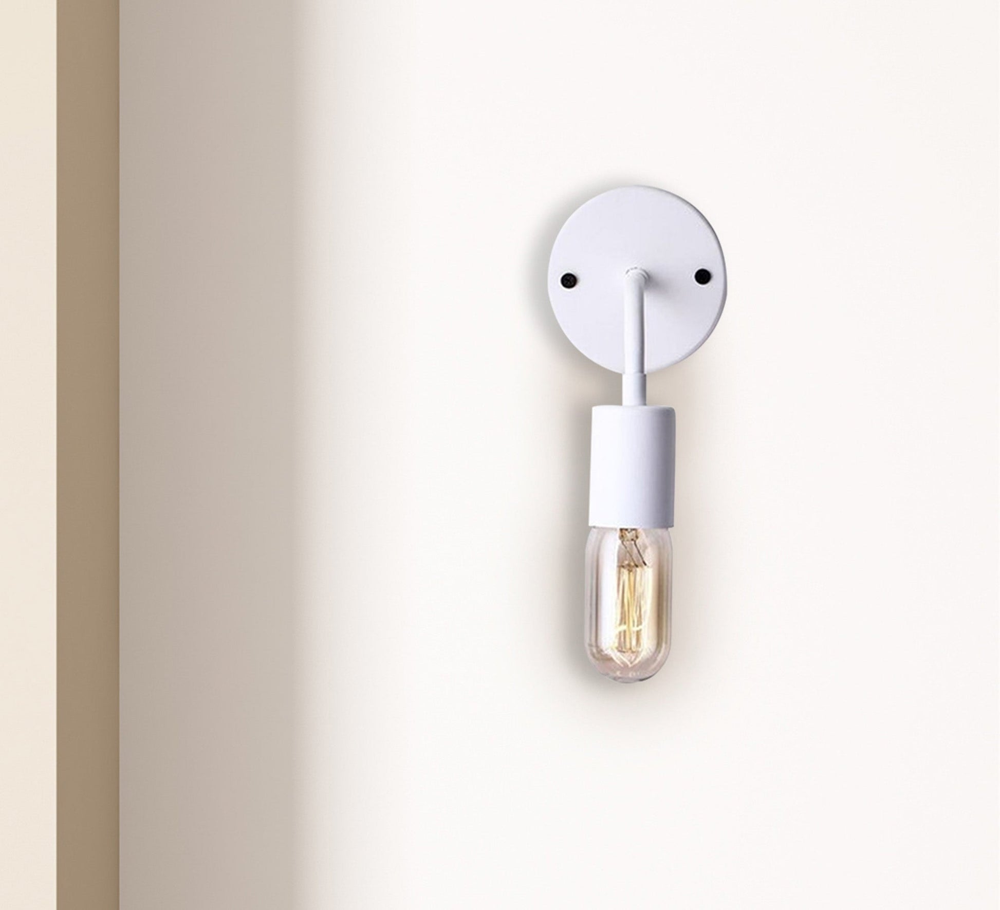 White Metal Wall Lamp - Vitrine Furniture - Lighting