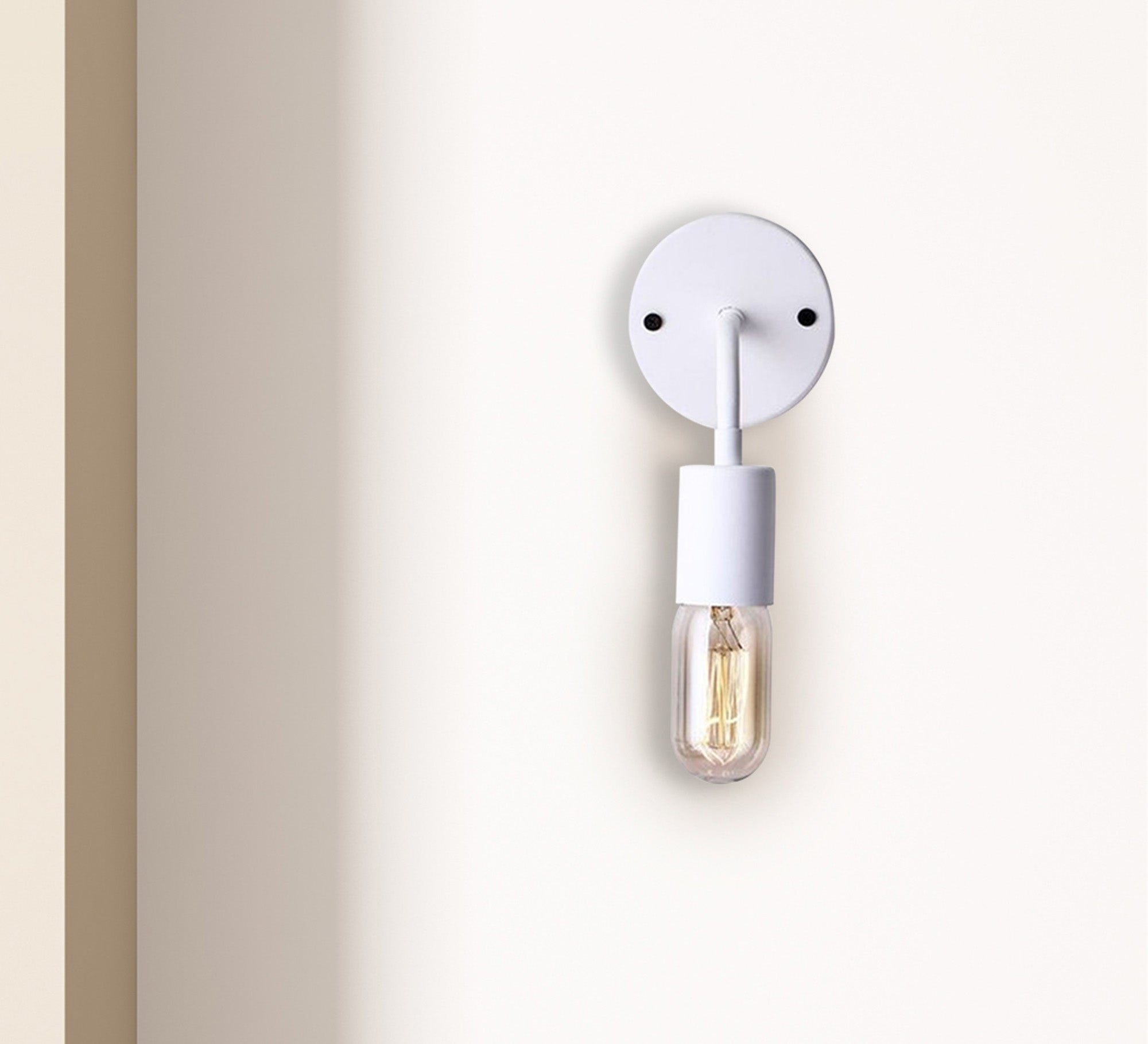 White Metal Wall Lamp - Vitrine Furniture - Lighting