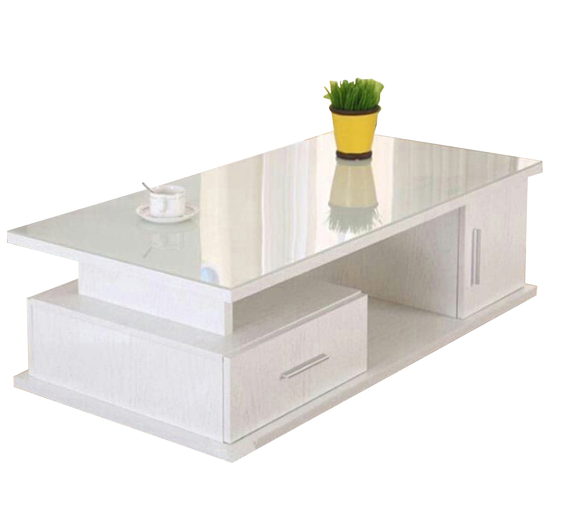 White Middle Table | Stylish, Sleek, Versatile - Vitrine Furniture - Living room Tables