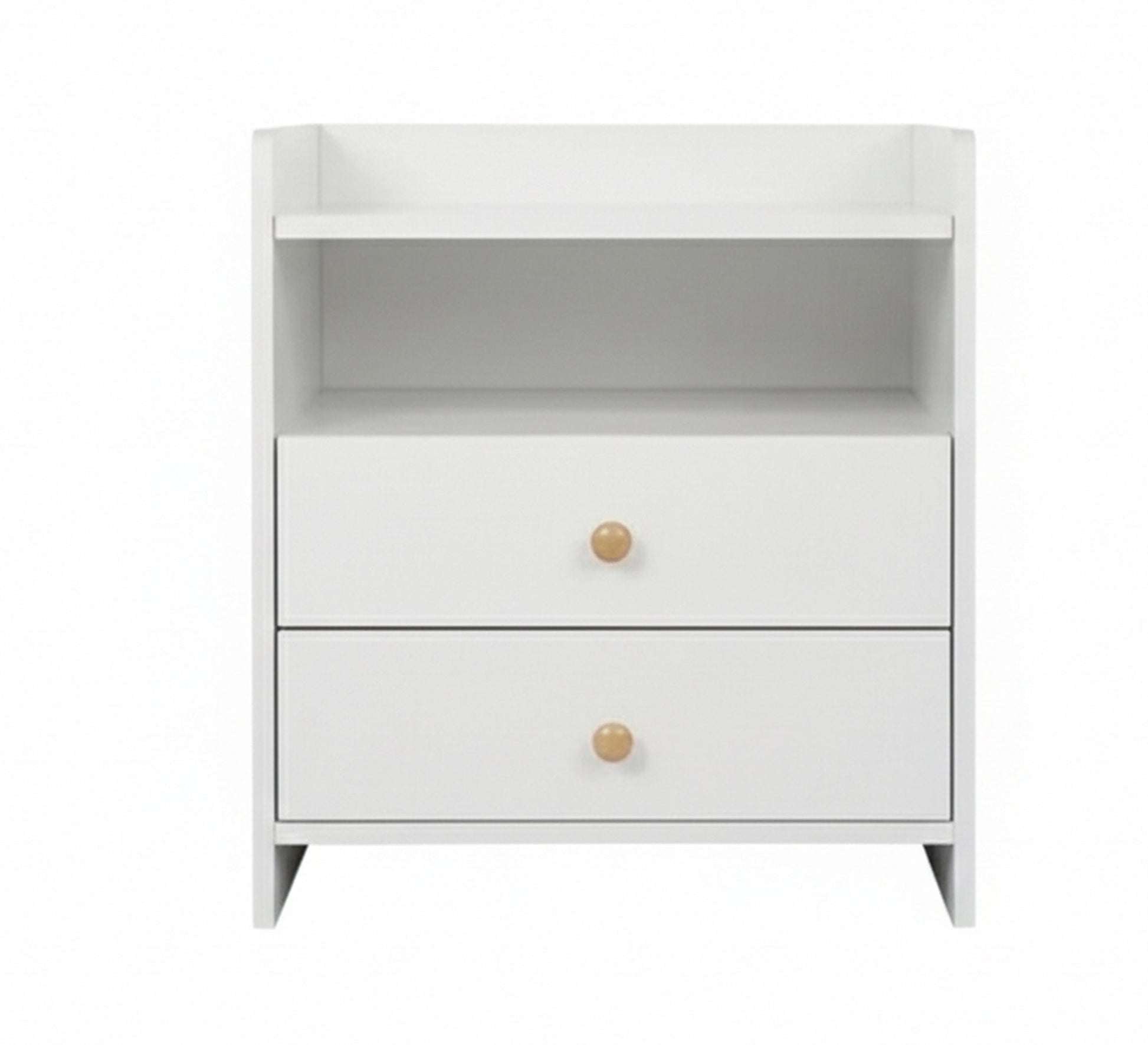 White nightstand with a stylish design - Vitrine Furniture - Nightstand