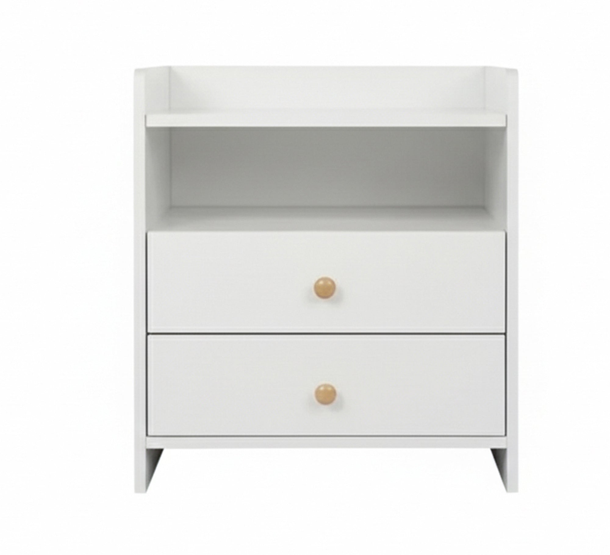 White nightstand with a stylish design - Vitrine Furniture - Nightstand