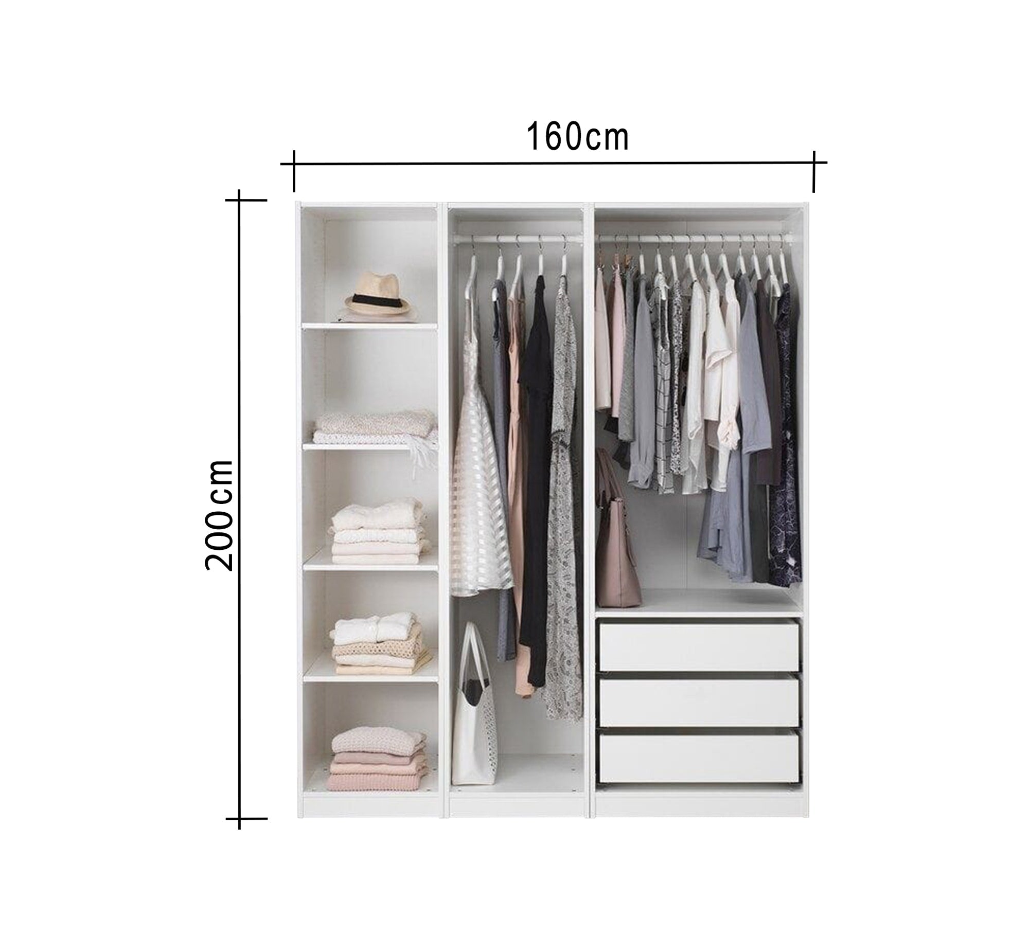 White open dresser, modern design - Vitrine Furniture - Furniture