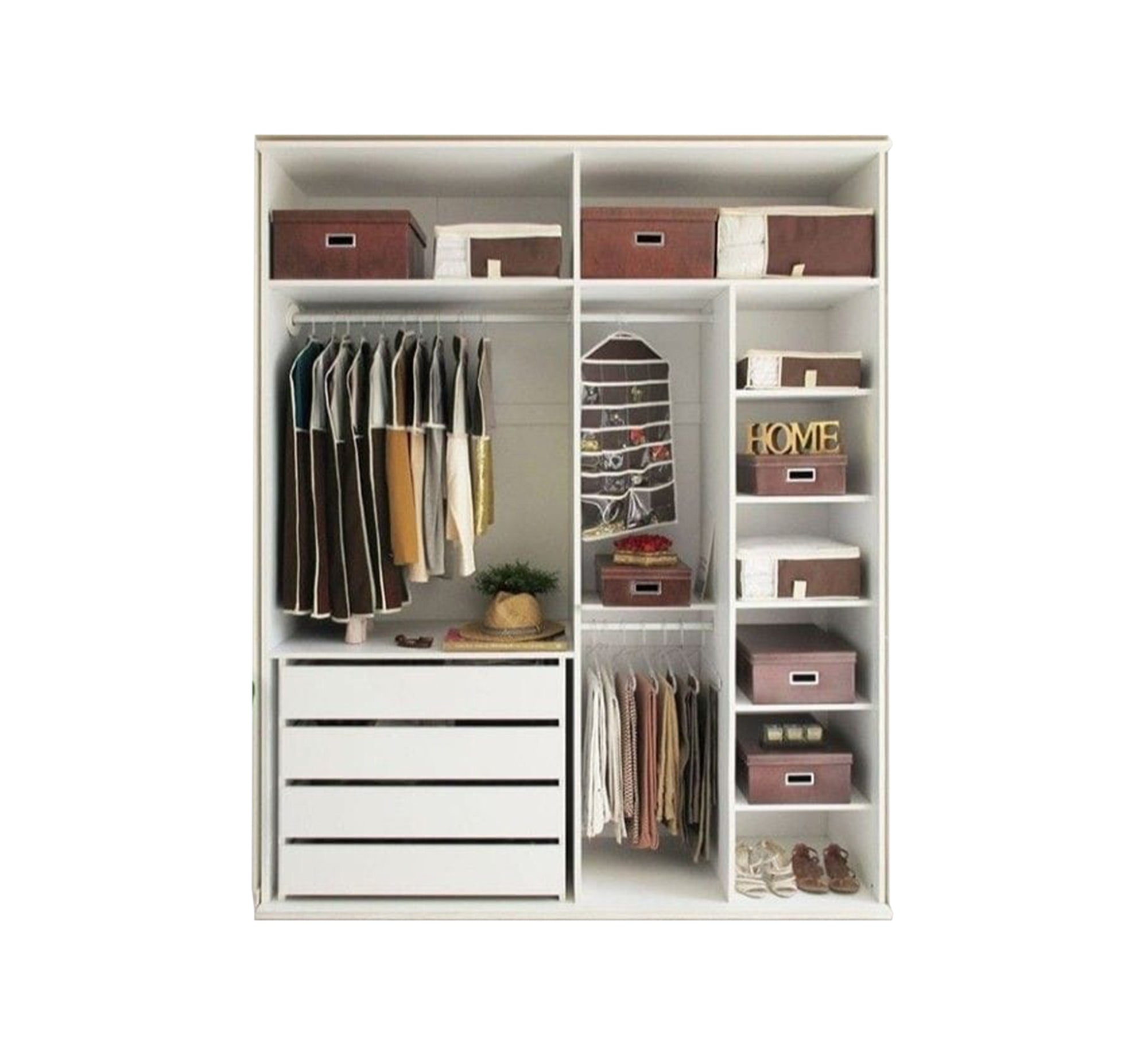 White open dresser with drawers - Vitrine Furniture - Furniture