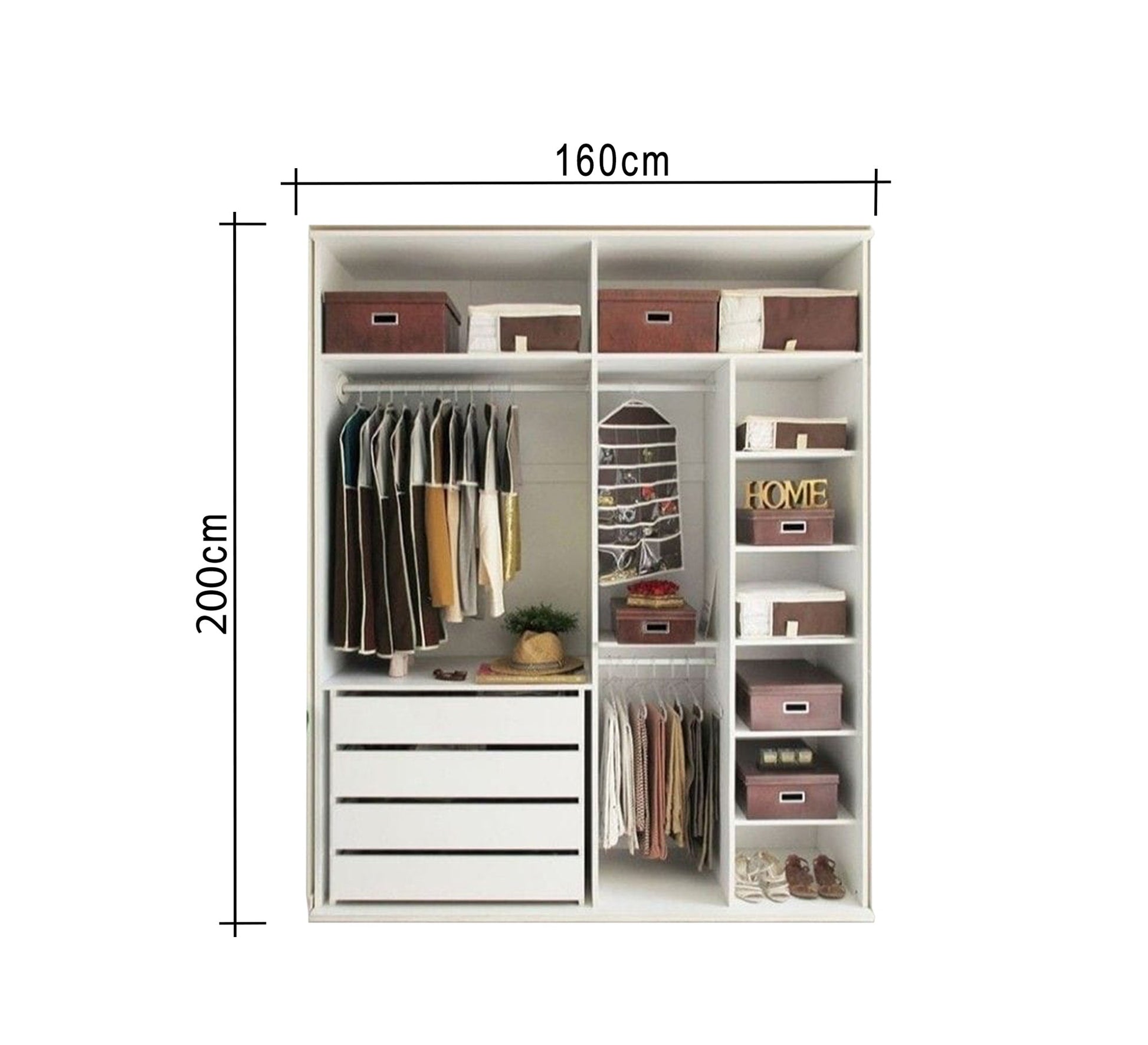 White open dresser with drawers - Vitrine Furniture - Furniture