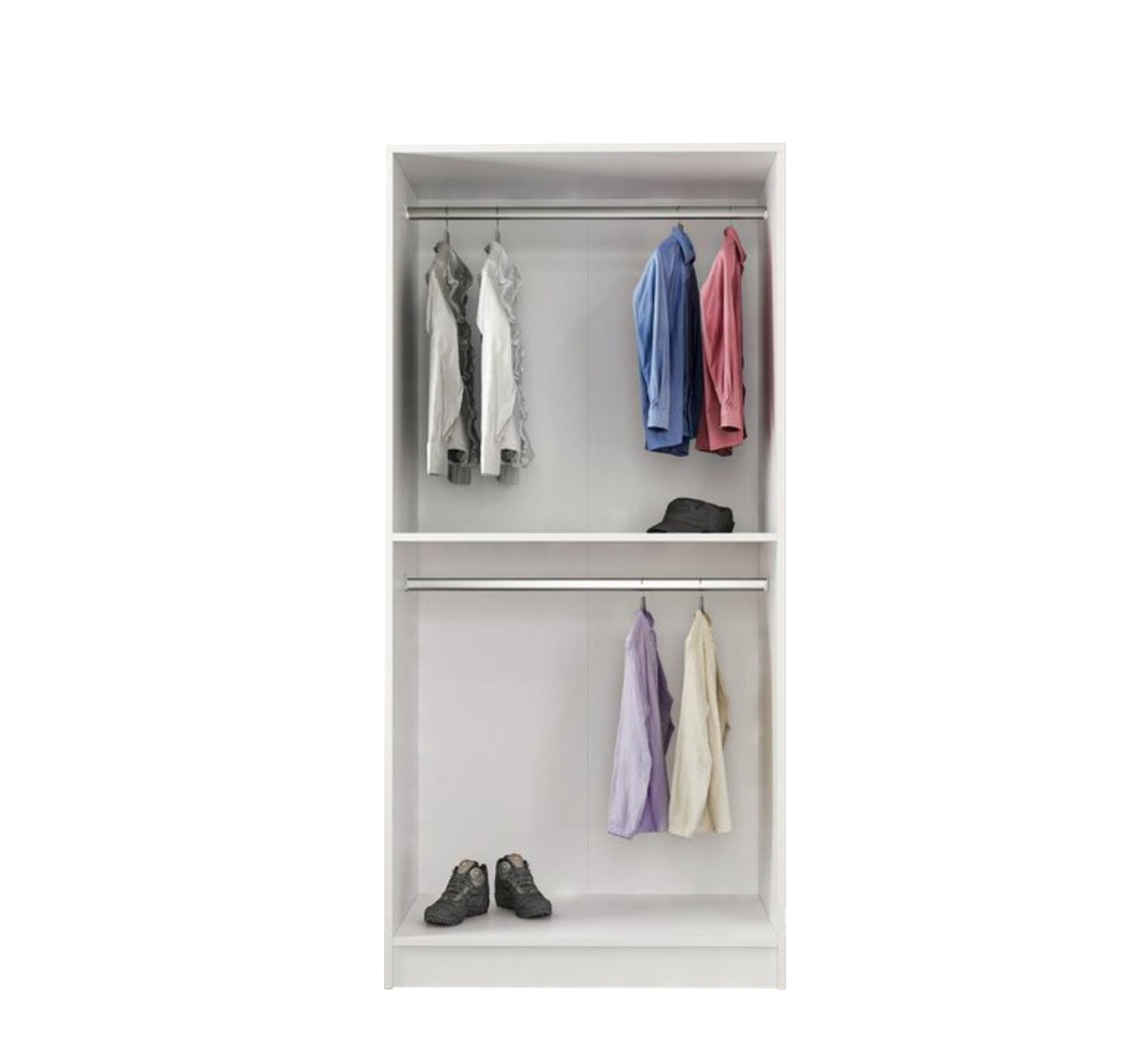 White Open Wardrobe - Vitrine Furniture - Furniture