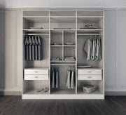White open wardrobe with drawers and shelves - Vitrine Furniture - Furniture
