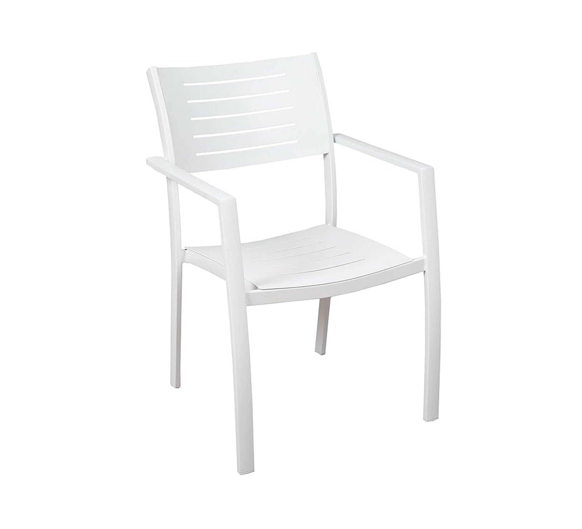 White outdoor dining set with a classic and elegant design - Vitrine Furniture - Outdoor Products