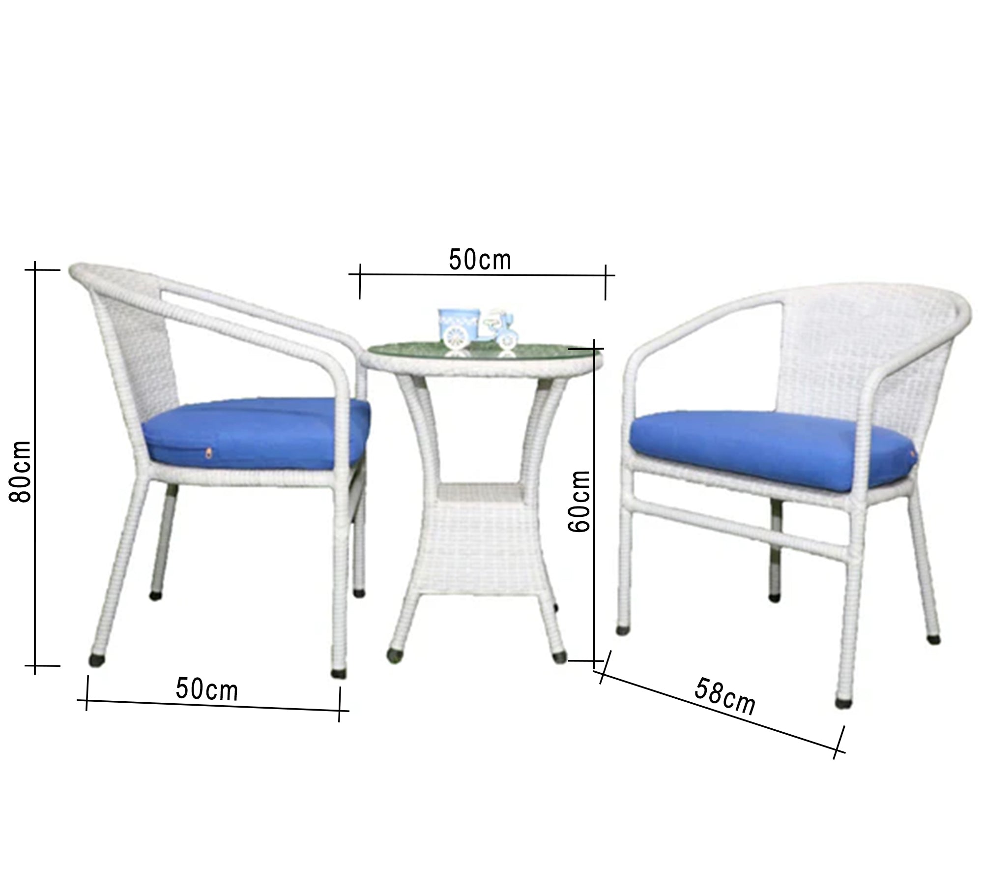 White outdoor seating set - Vitrine Furniture - Outdoor Products