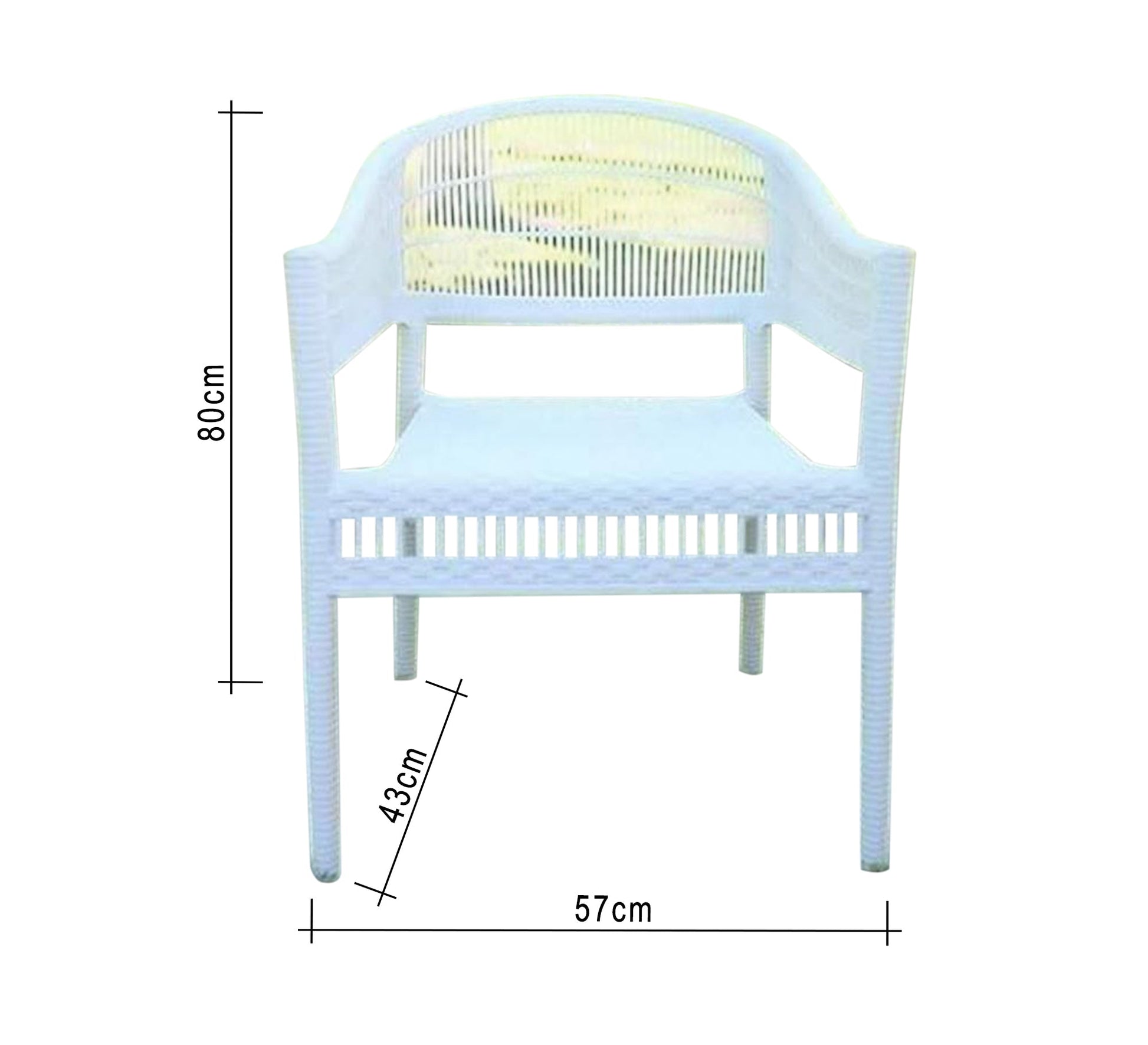 White oval outdoor seating set, elegant and modern - Vitrine Furniture - Outdoor Products