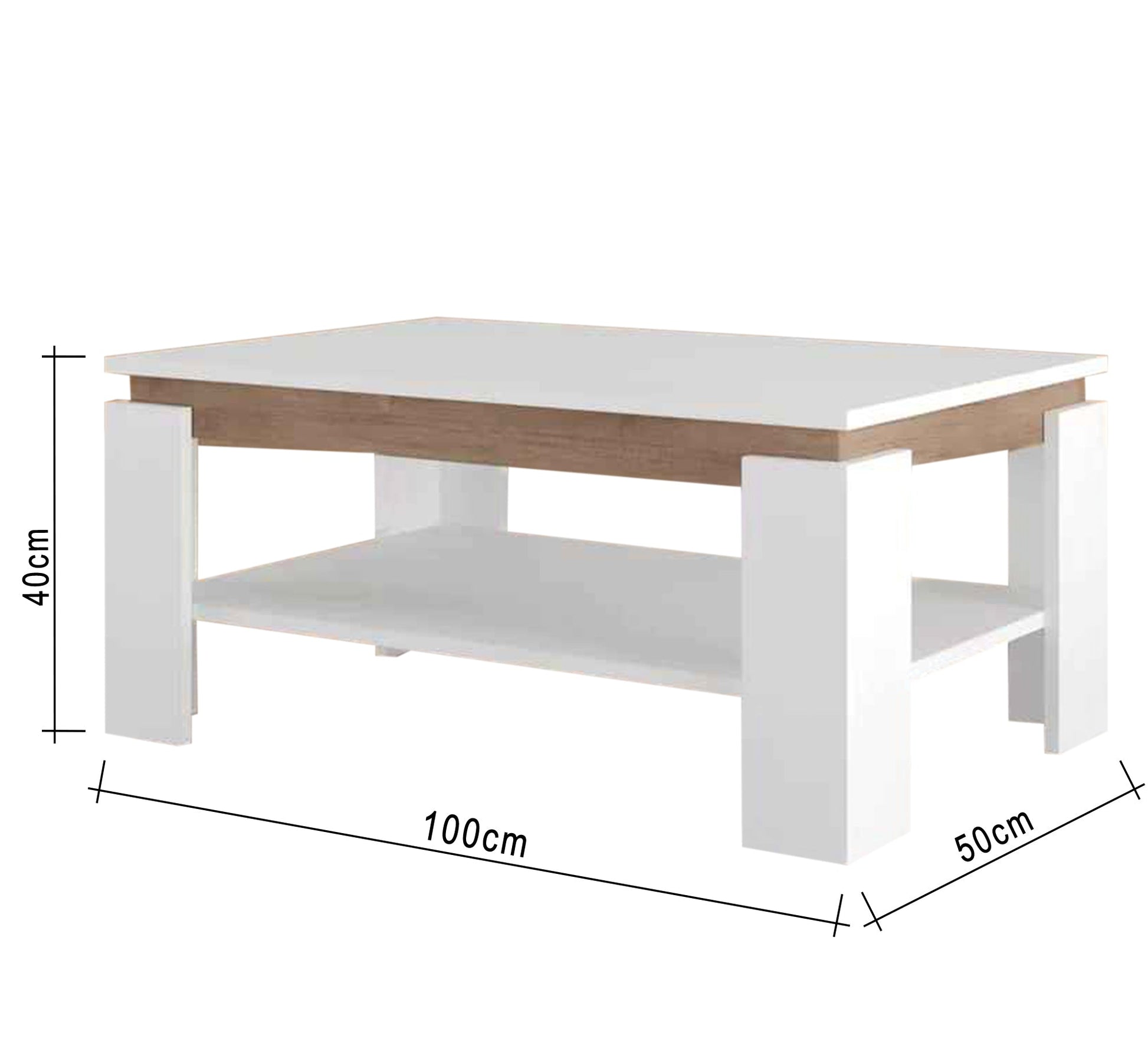 White rectangular table - Vitrine Furniture - Furniture